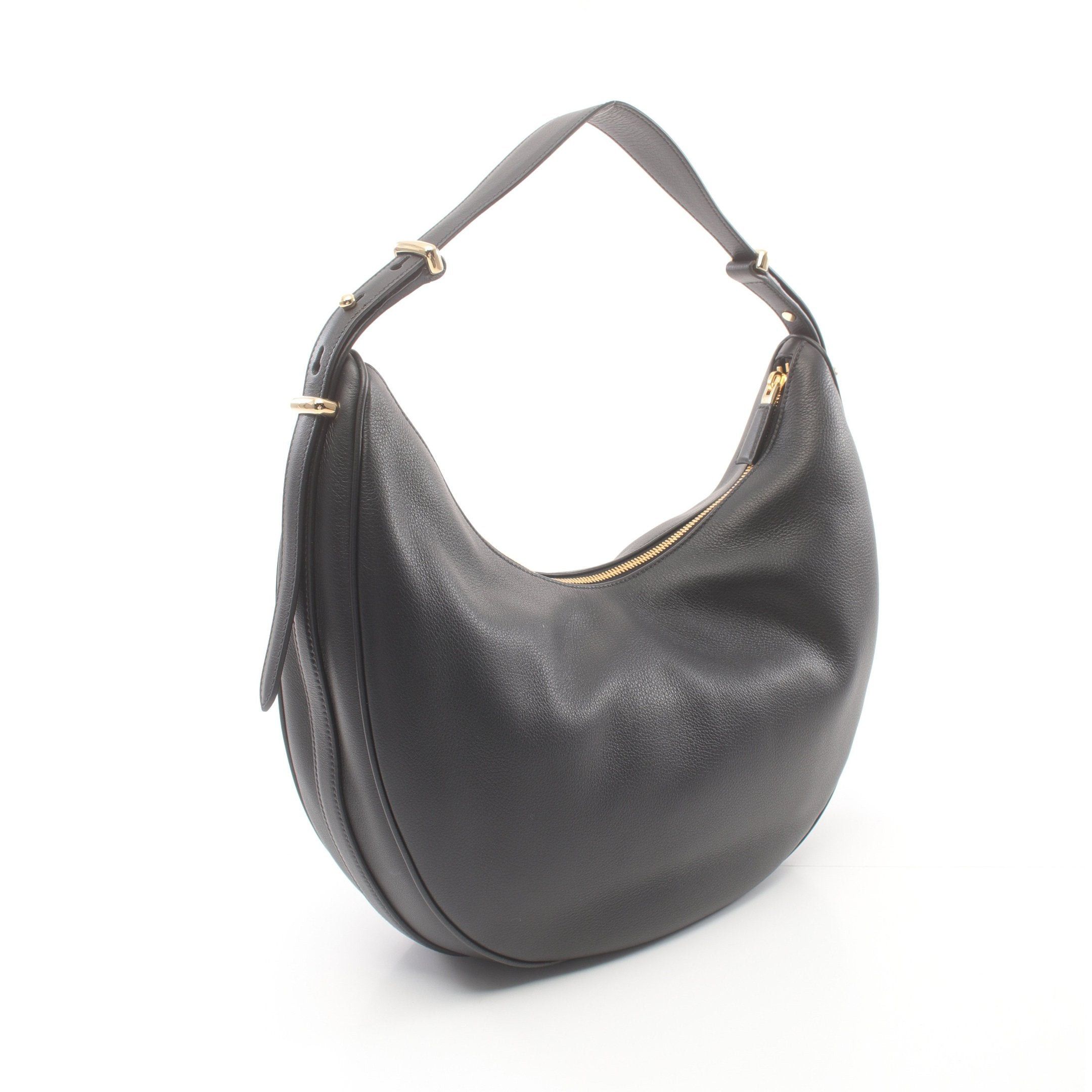 Prada Prada Soft Grain One Shoulder Bag Leather Black Size ONE SIZE - 2 Thumbnail