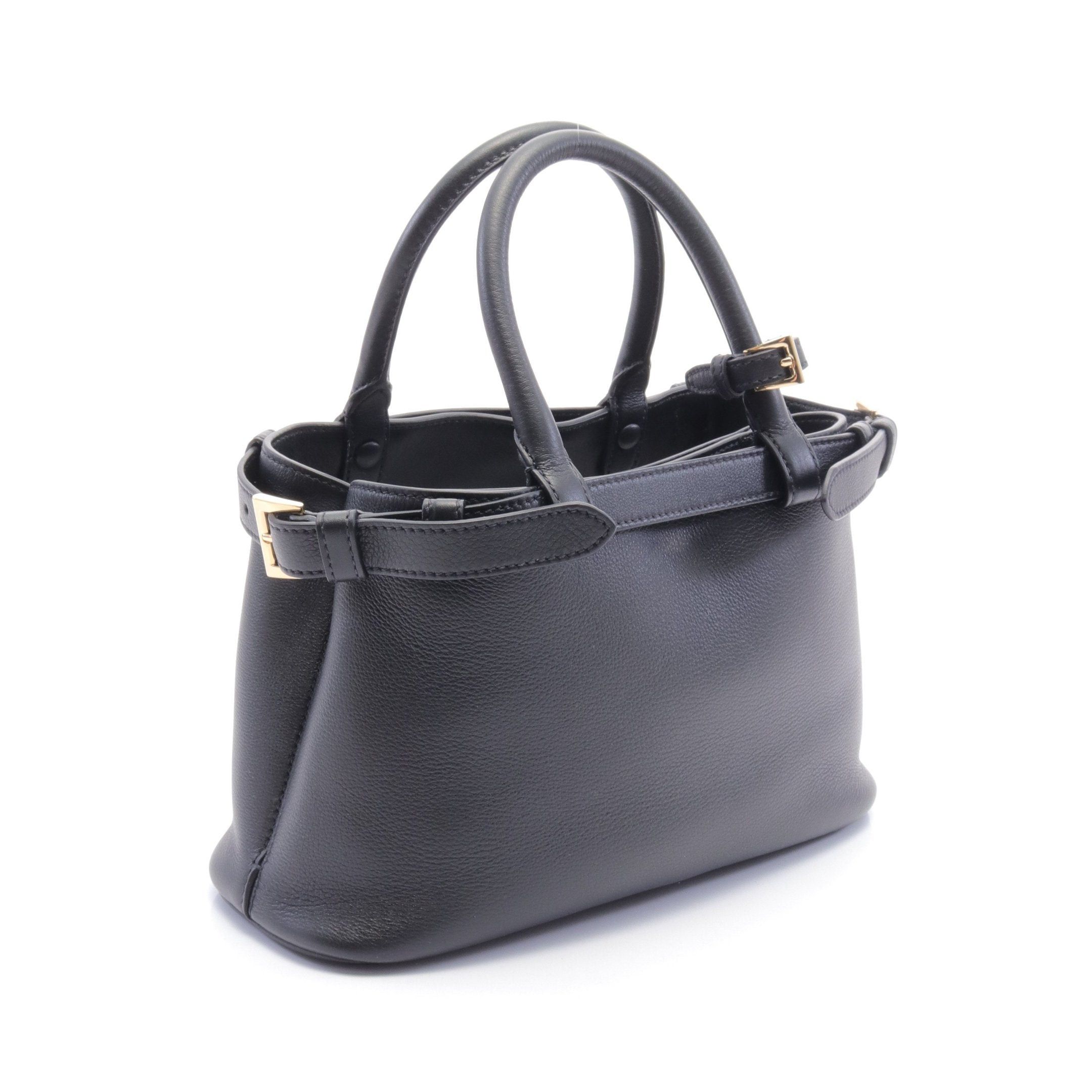 Prada Prada Handbag Leather Black Size ONE SIZE - 2 Thumbnail