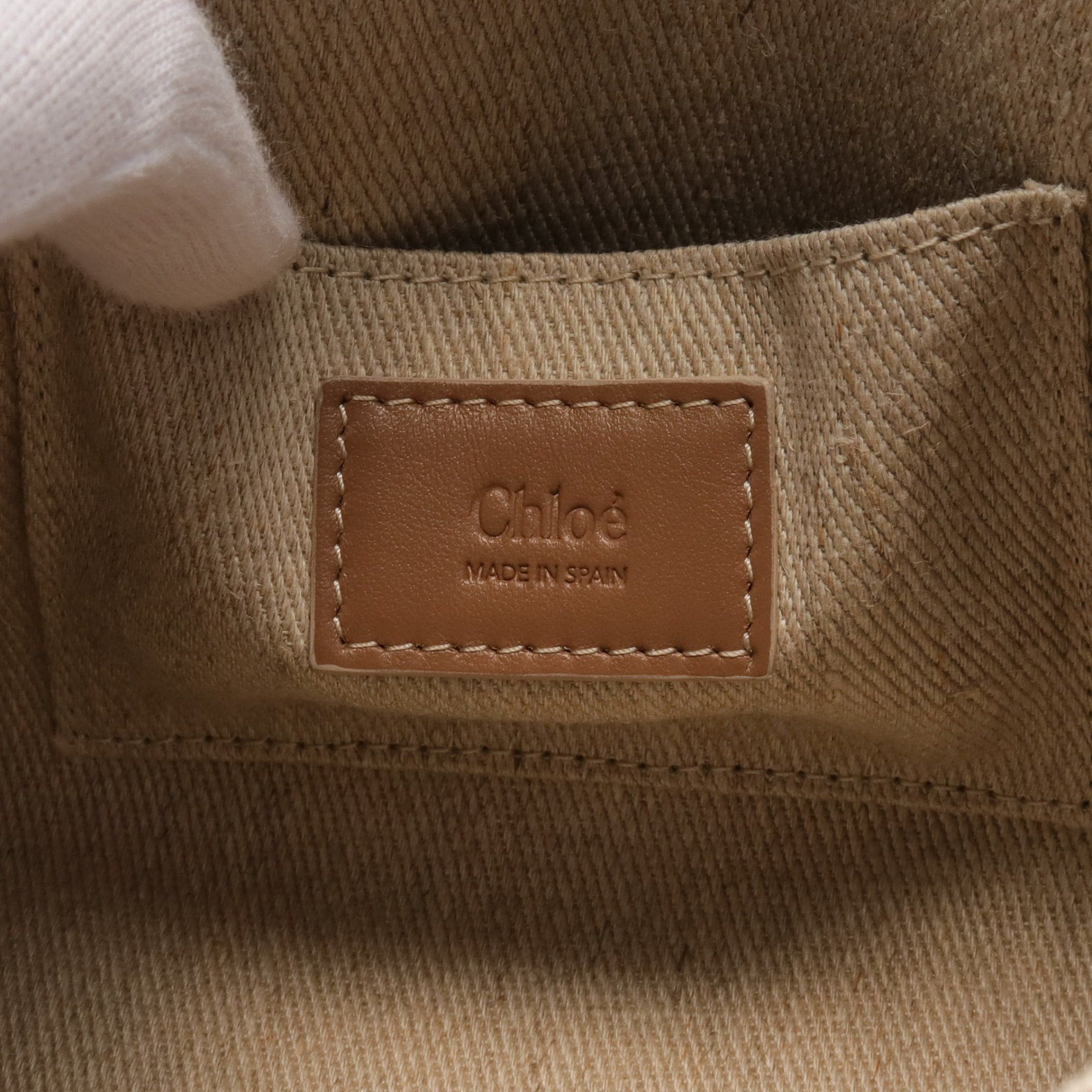 Chloe Chloe Woody Shoulder Bag Body Canvas Leather Beige Light Pink Size ONE SIZE - 4 Thumbnail