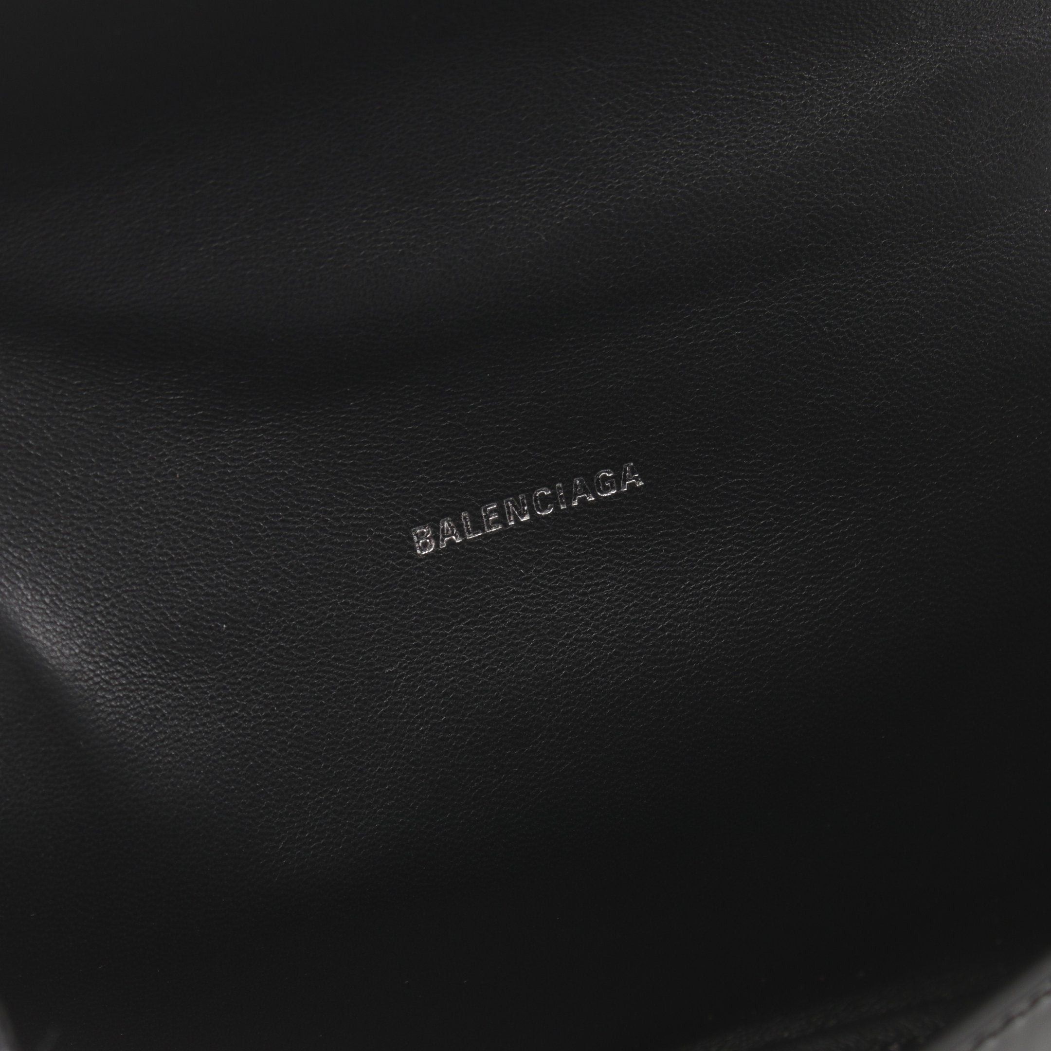 Balenciaga Balenciaga Hourglass Xs Handbag Leather Black Croc Embossed Size ONE SIZE - 4 Thumbnail