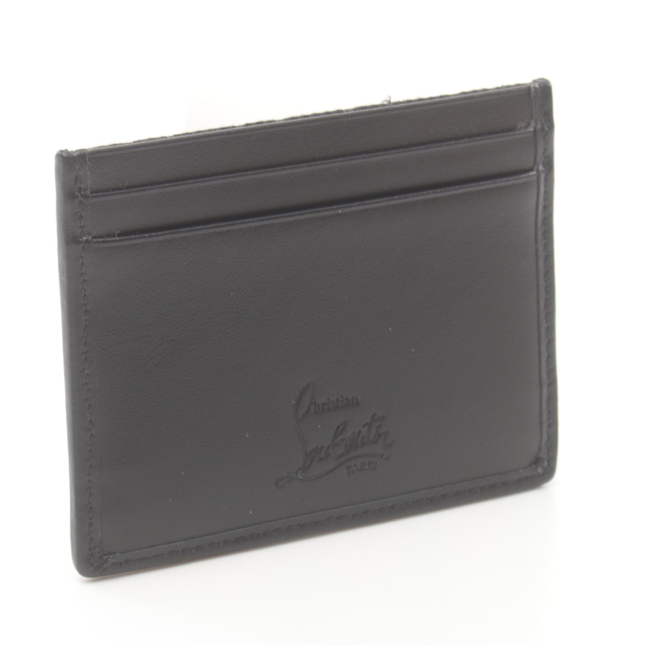 Christian Louboutin Christian Louboutin Card Case Canvas Leather Black Size ONE SIZE - 2 Thumbnail
