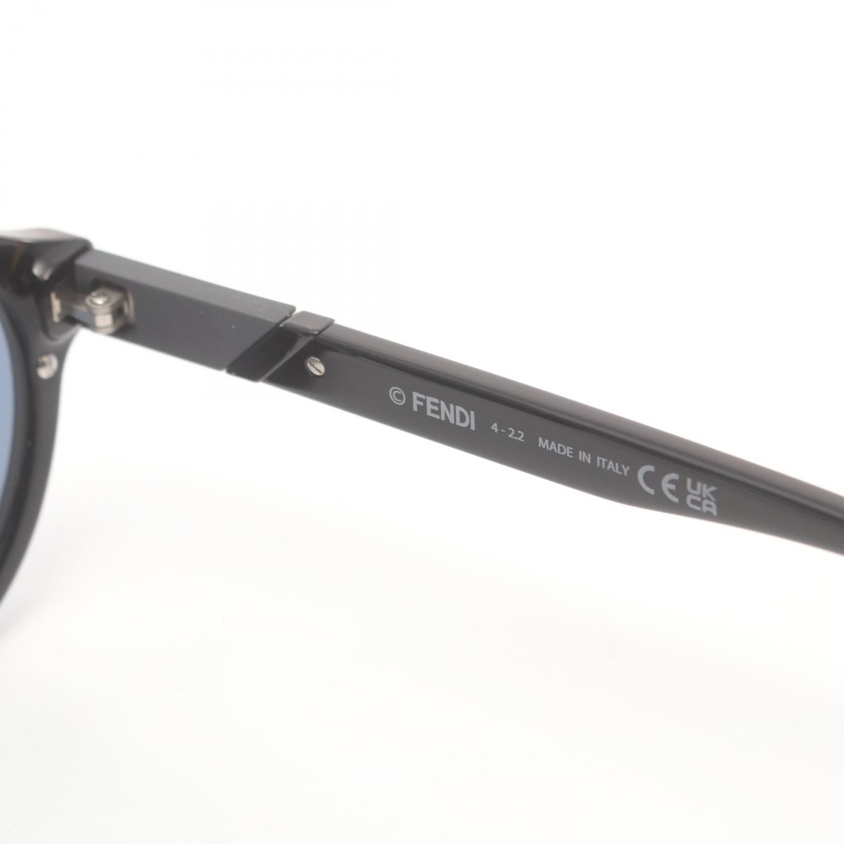 Fendi Fendi Diagonal Sunglasses Others Black Silver Size ONE SIZE - 4 Thumbnail