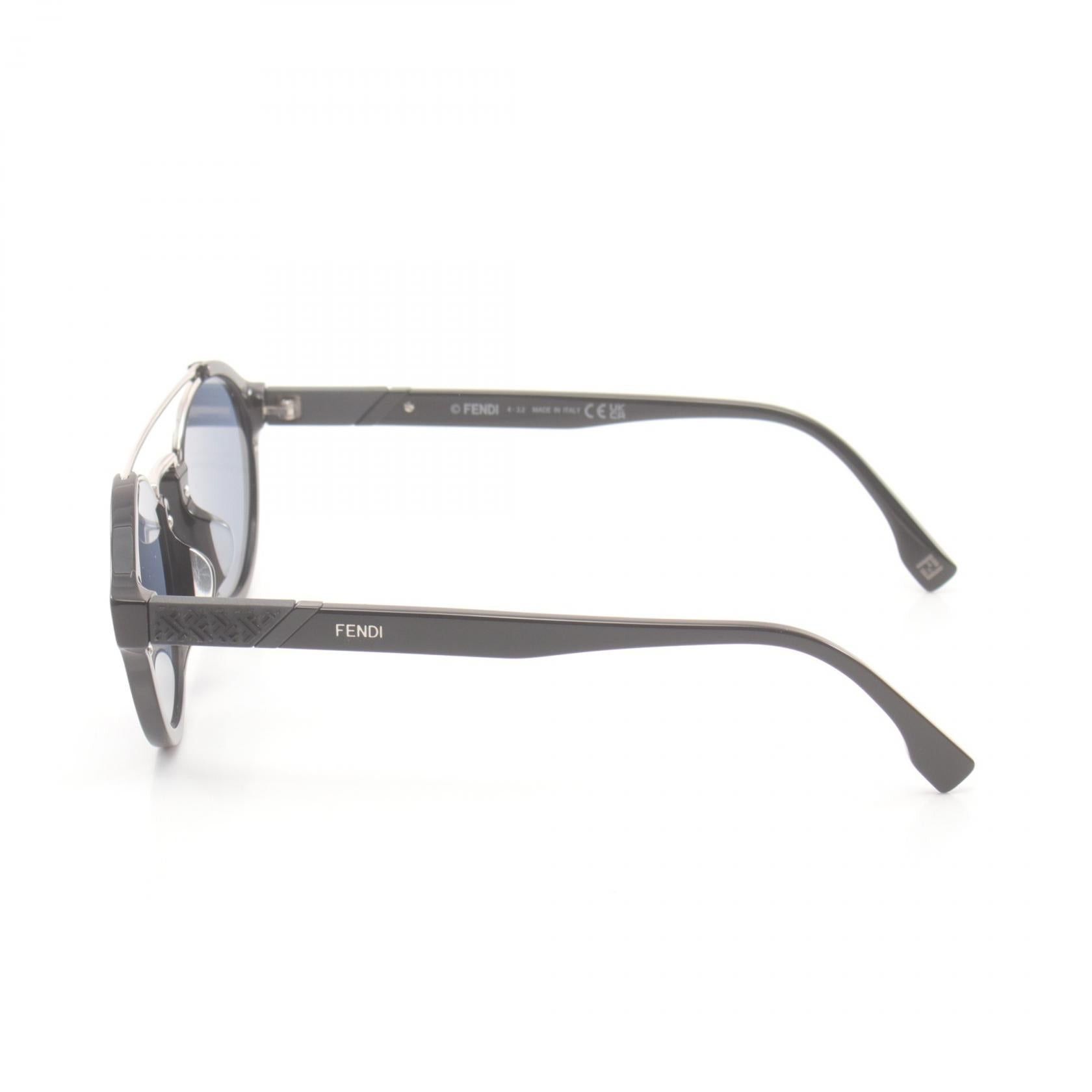 Fendi Fendi Diagonal Sunglasses Others Black Silver Size ONE SIZE - 3 Thumbnail