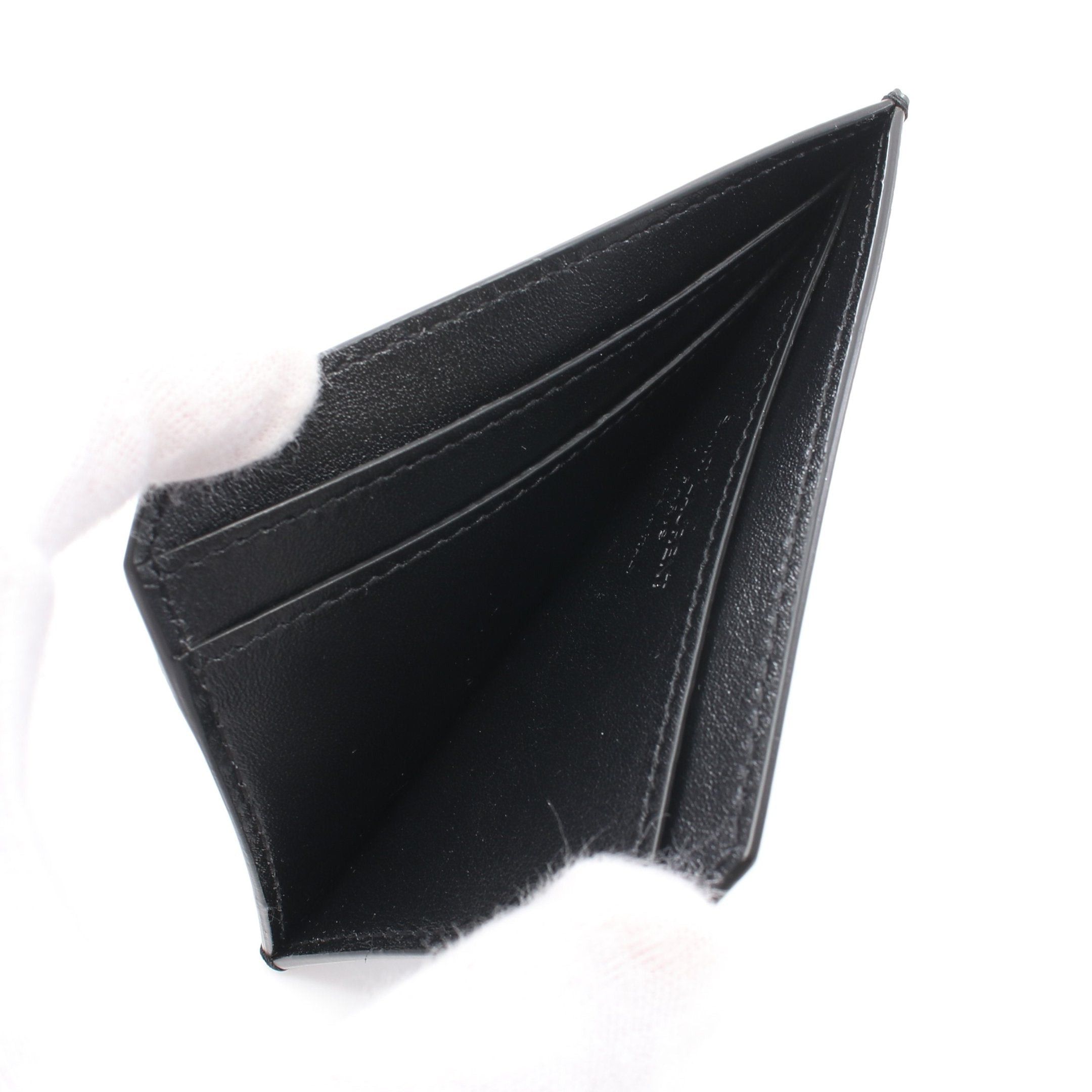 Yves Saint Laurent Yves Saint Laurent Card Case Pass Leather Black Size ONE SIZE - 3 Thumbnail