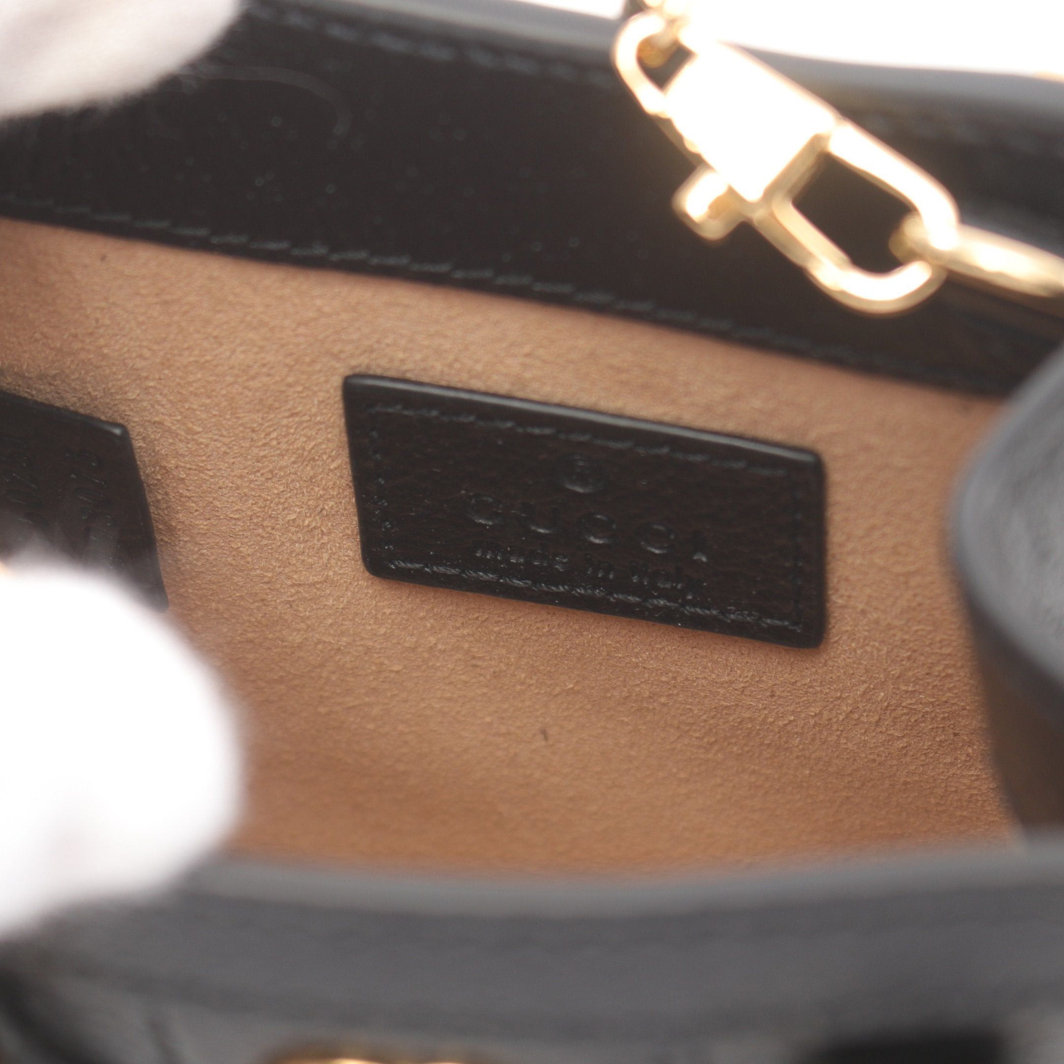 Gucci Gucci Diana Supermarket Mini Bag Handbag Leather Black Size ONE SIZE - 4 Thumbnail