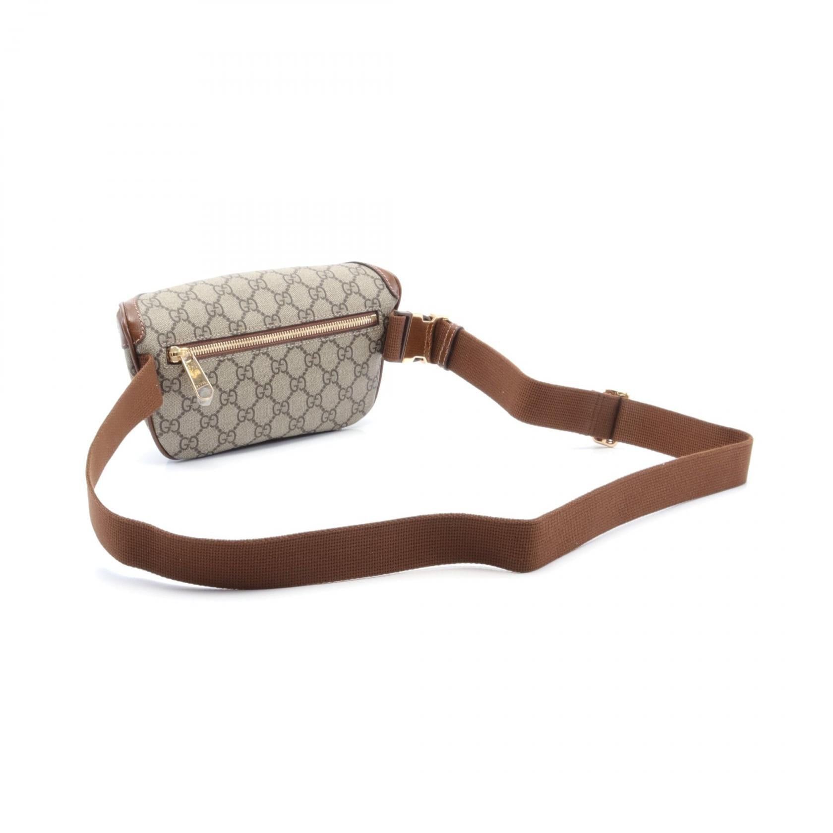 Gucci Gucci Interlocking G Gg Supreme Belt Bag Body Coated Canvas Leather Beige Brown Size ONE SIZE - 2 Thumbnail
