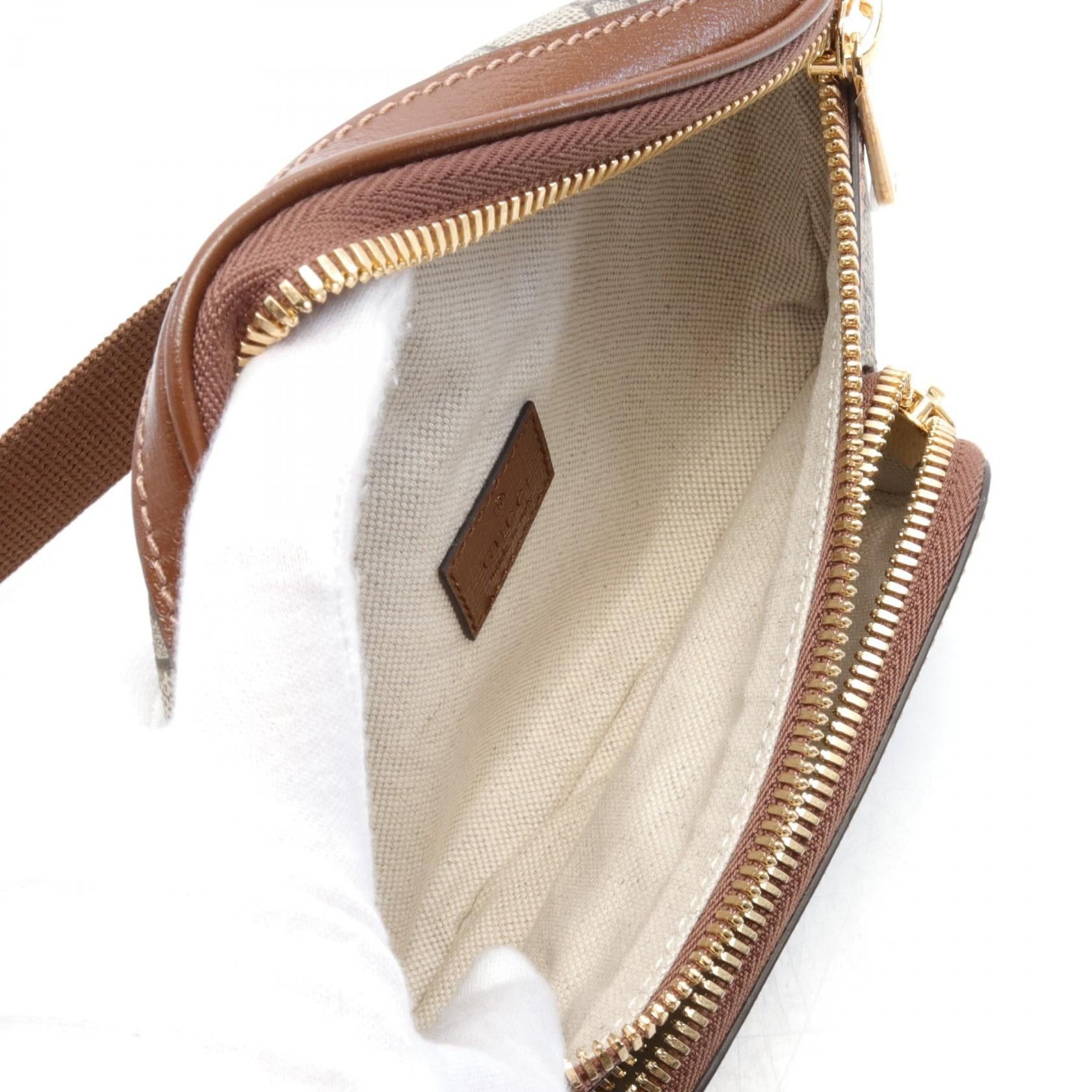 Gucci Gucci Interlocking G Gg Supreme Belt Bag Body Coated Canvas Leather Beige Brown Size ONE SIZE - 3 Thumbnail