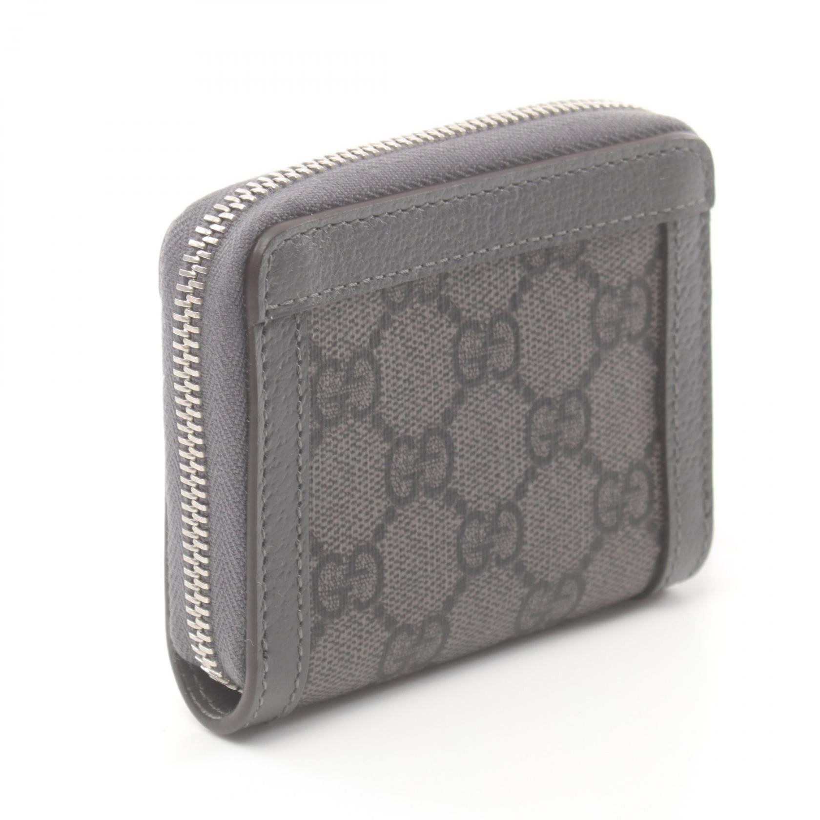 Gucci Gucci Ophidia Gg Supreme Round Zipper Wallet Coated Canvas Leather Gray Size ONE SIZE - 2 Thumbnail