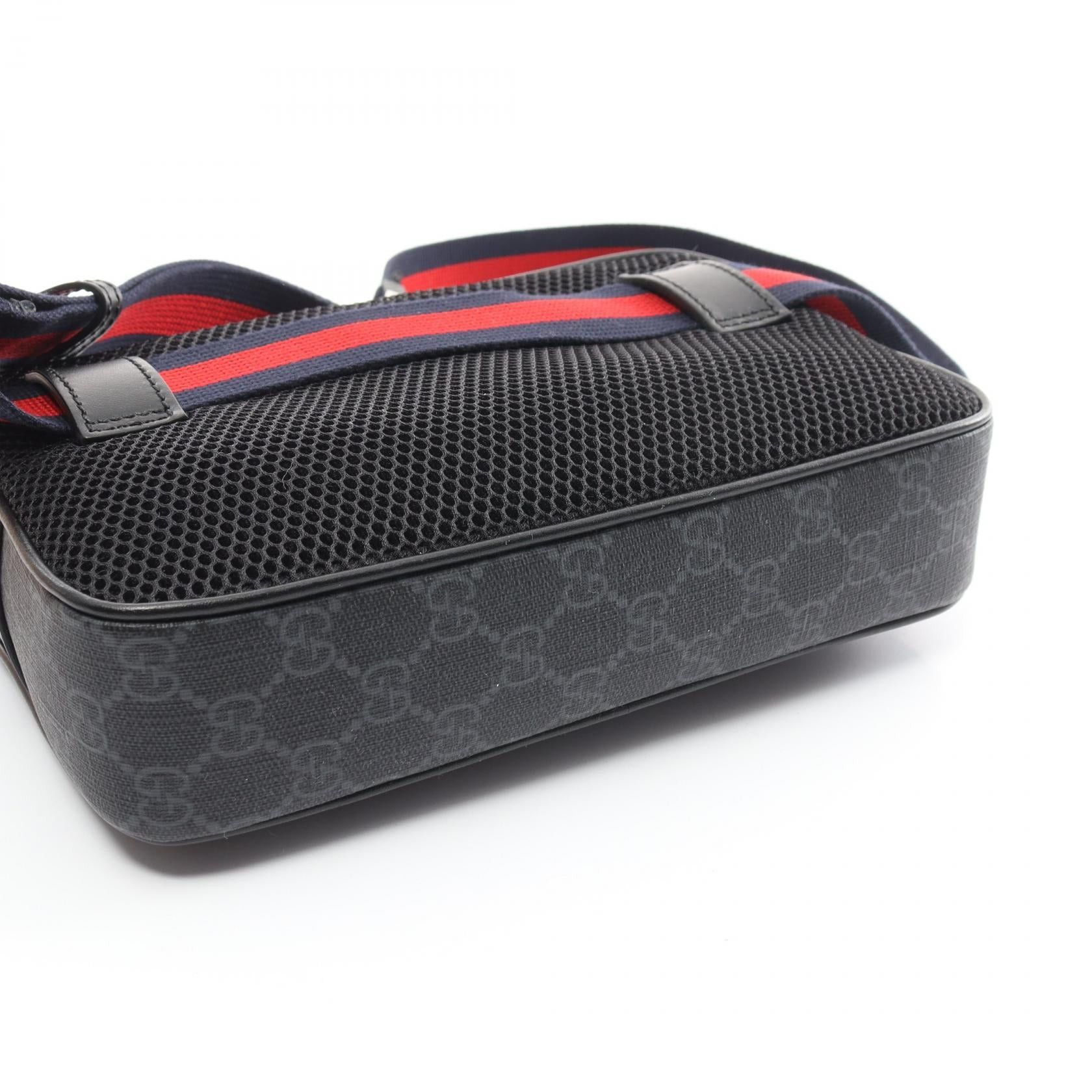 Gucci Gucci Gg Supreme Belt Bag Body Coated Canvas Leather Black Gray Size ONE SIZE - 7 Thumbnail