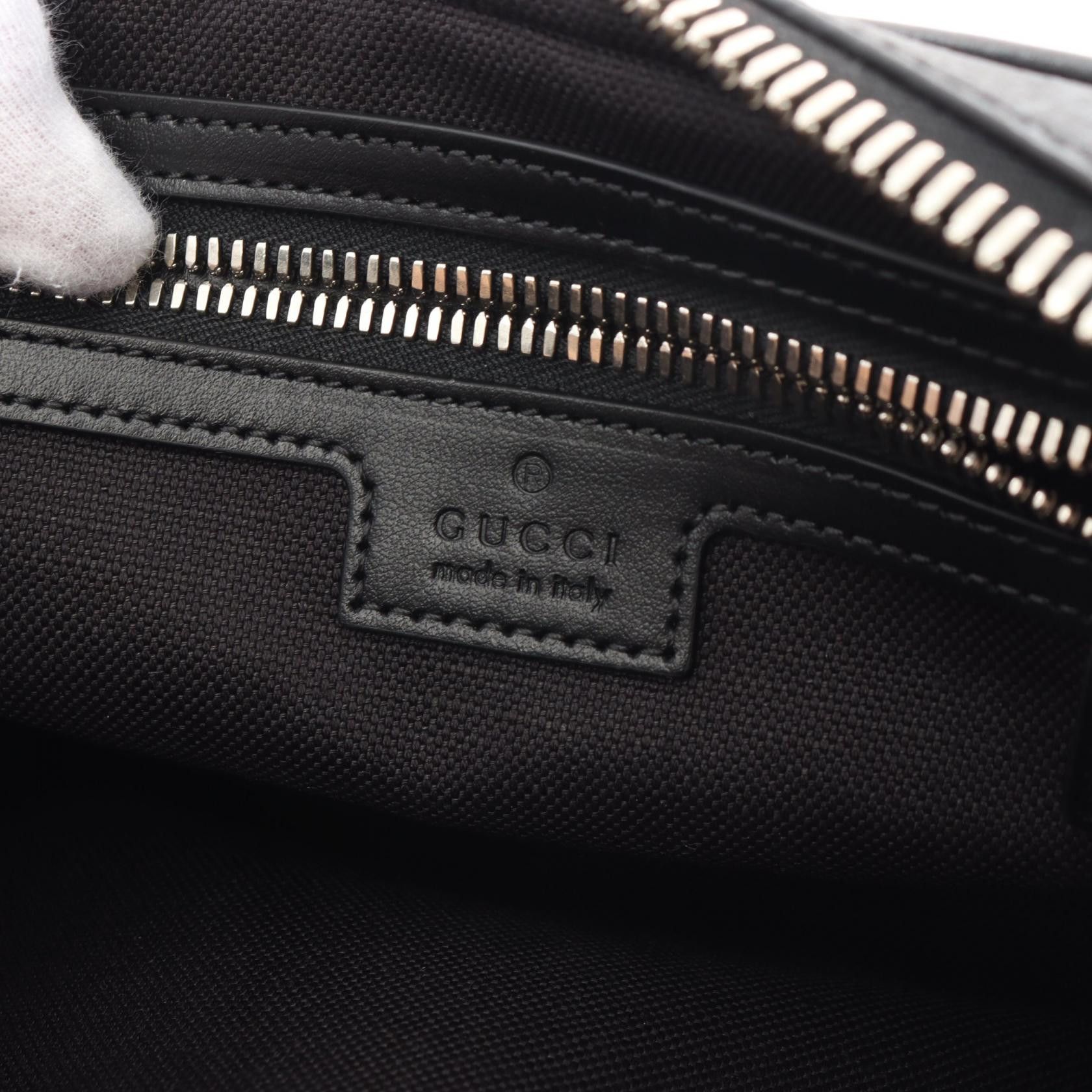 Gucci Gucci Gg Supreme Belt Bag Body Coated Canvas Leather Black Gray Size ONE SIZE - 4 Thumbnail