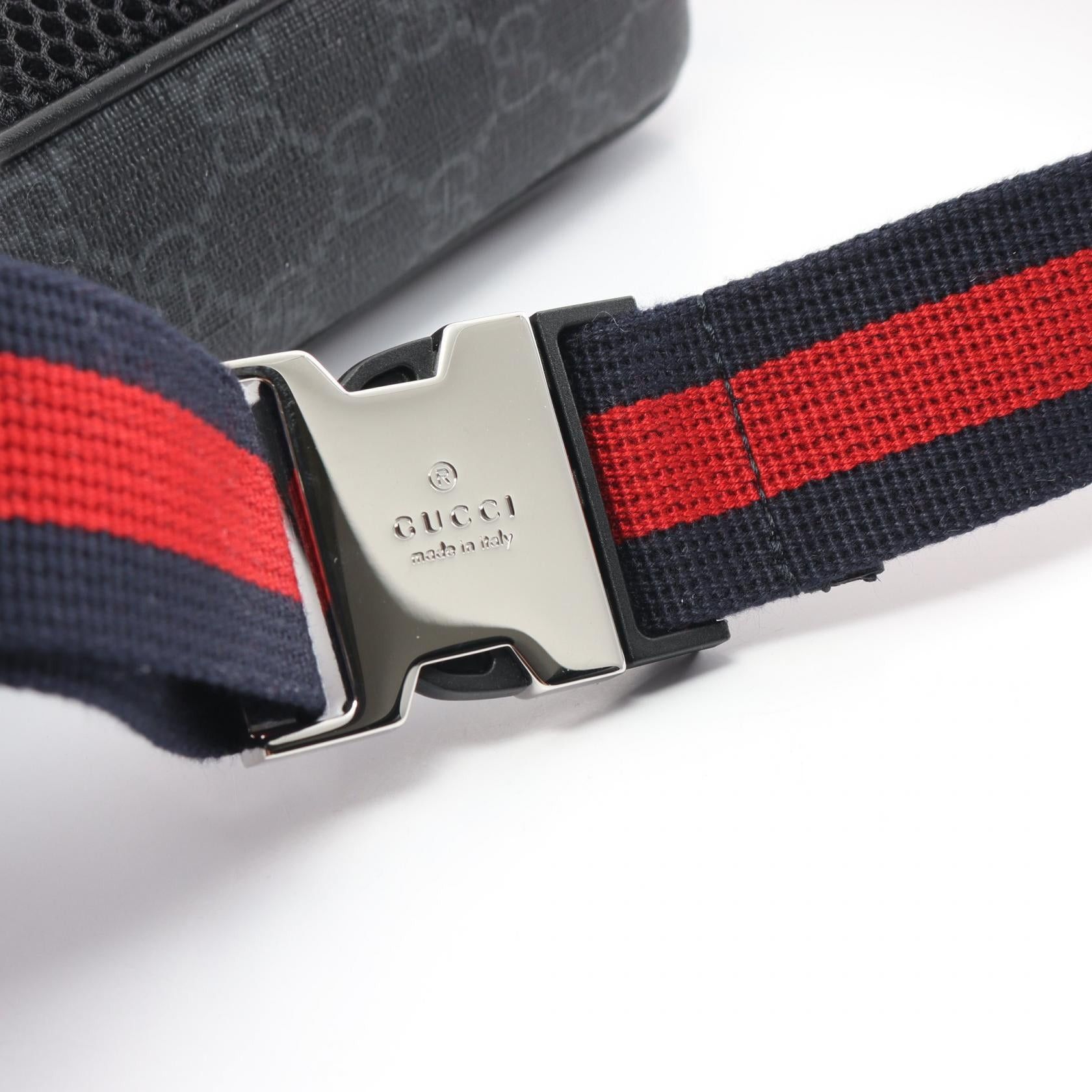 Gucci Gucci Gg Supreme Belt Bag Body Coated Canvas Leather Black Gray Size ONE SIZE - 6 Thumbnail