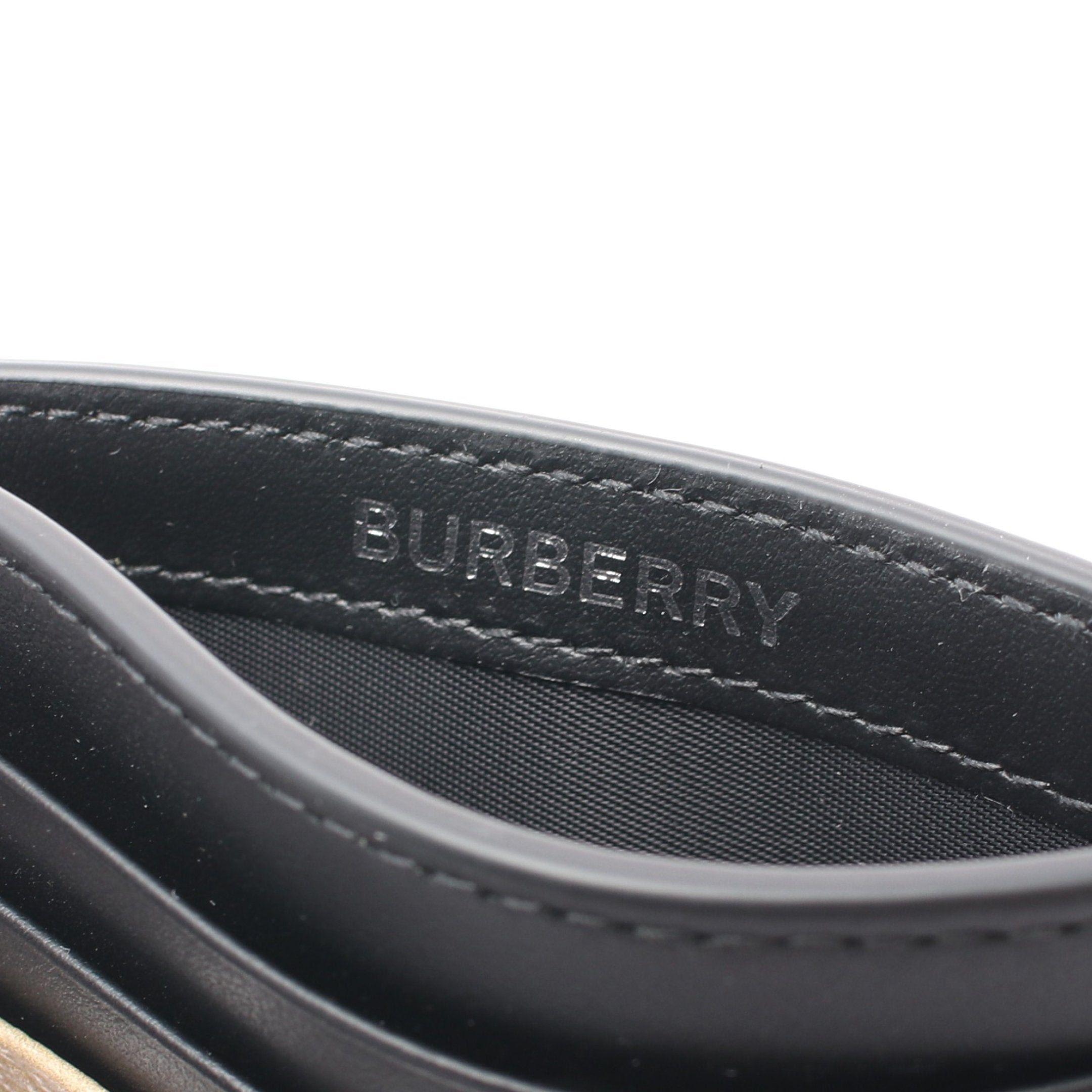 Burberry Burberry Check Card Case Leather Beige Black Multicolor With Money Clip Size ONE SIZE - 5 Thumbnail