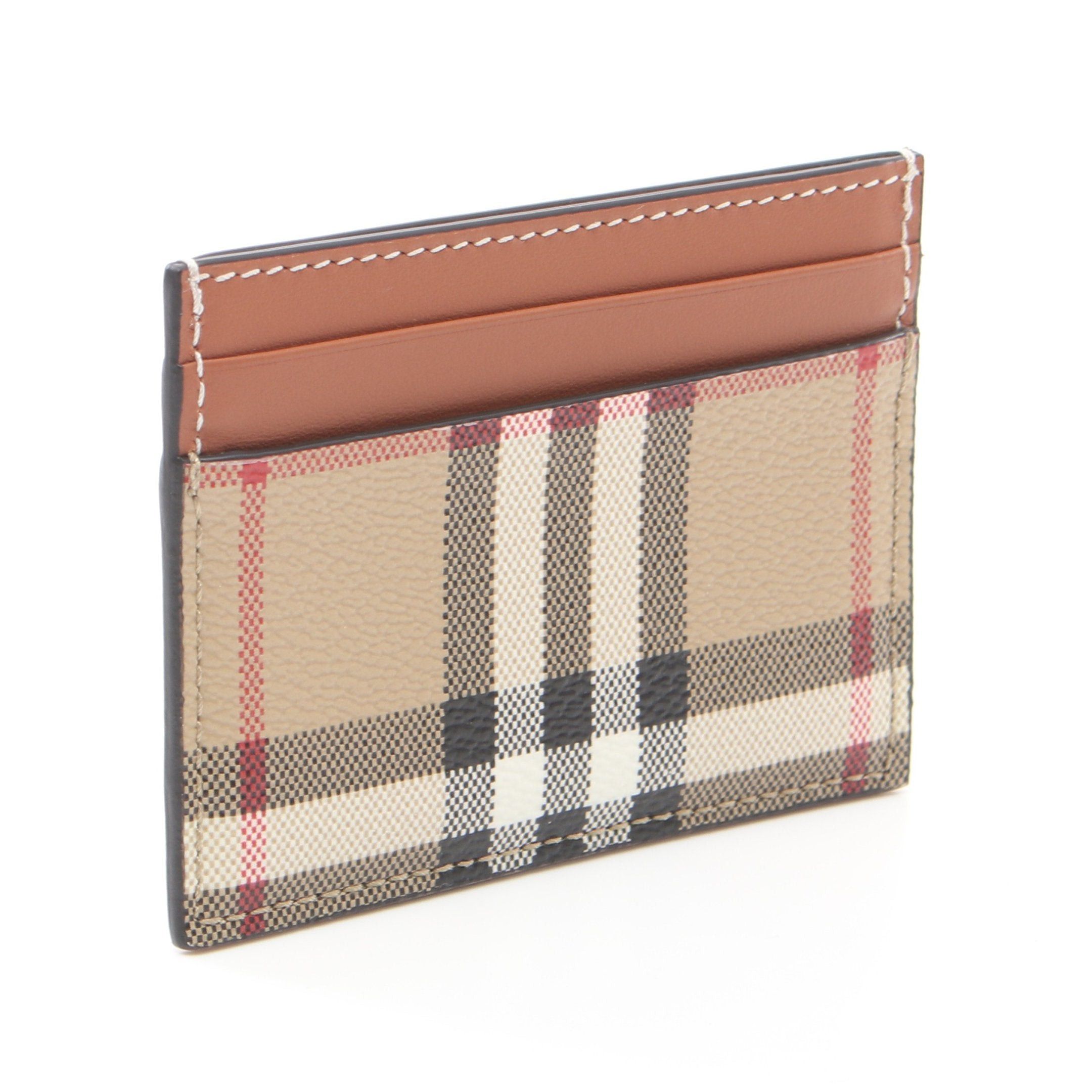 Burberry Burberry Check Card Case Leather Beige Multicolor Size ONE SIZE - 2 Thumbnail