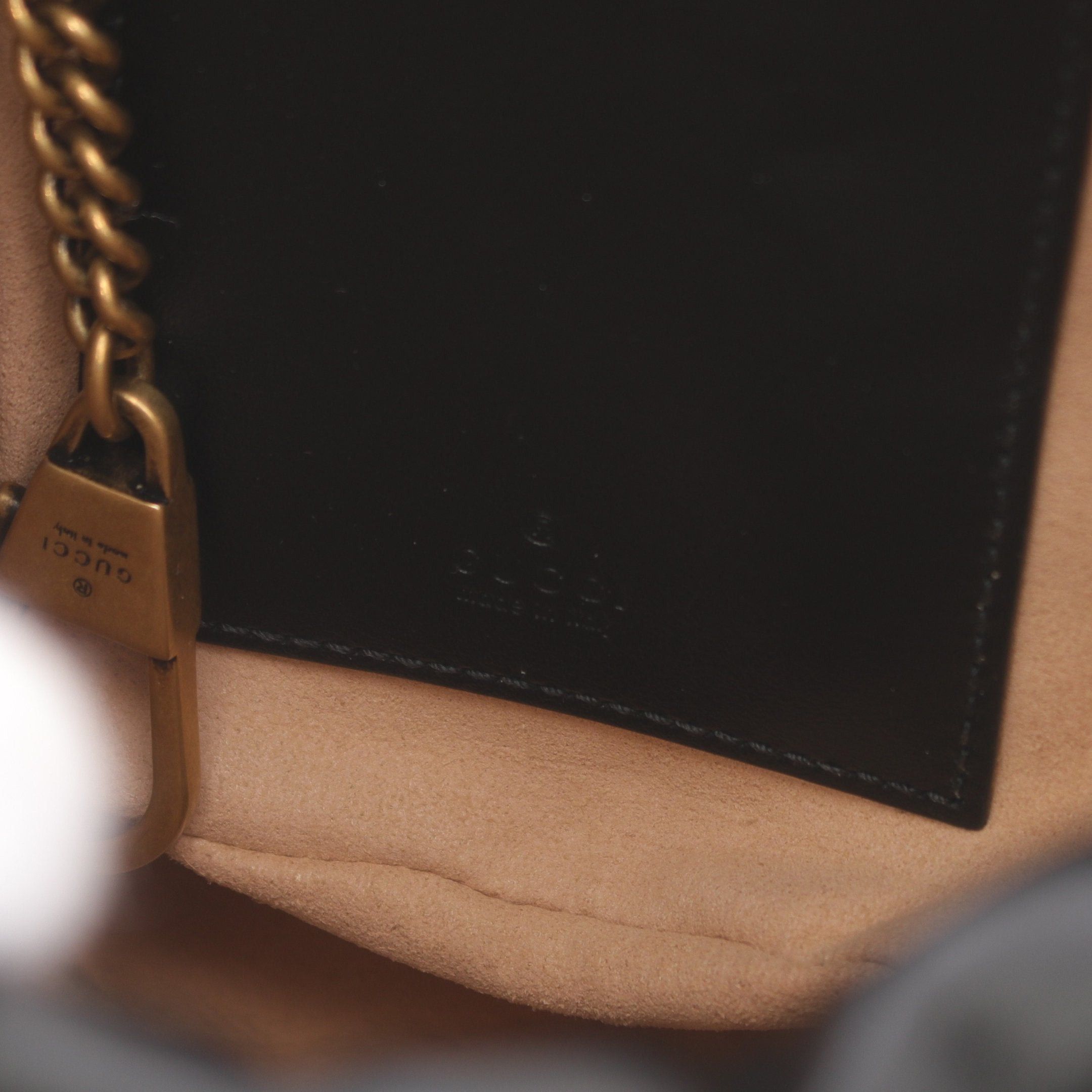 Gucci Gucci Gg Marmont Mini Bucket Bag Chain Shoulder Leather Black Size ONE SIZE - 4 Thumbnail