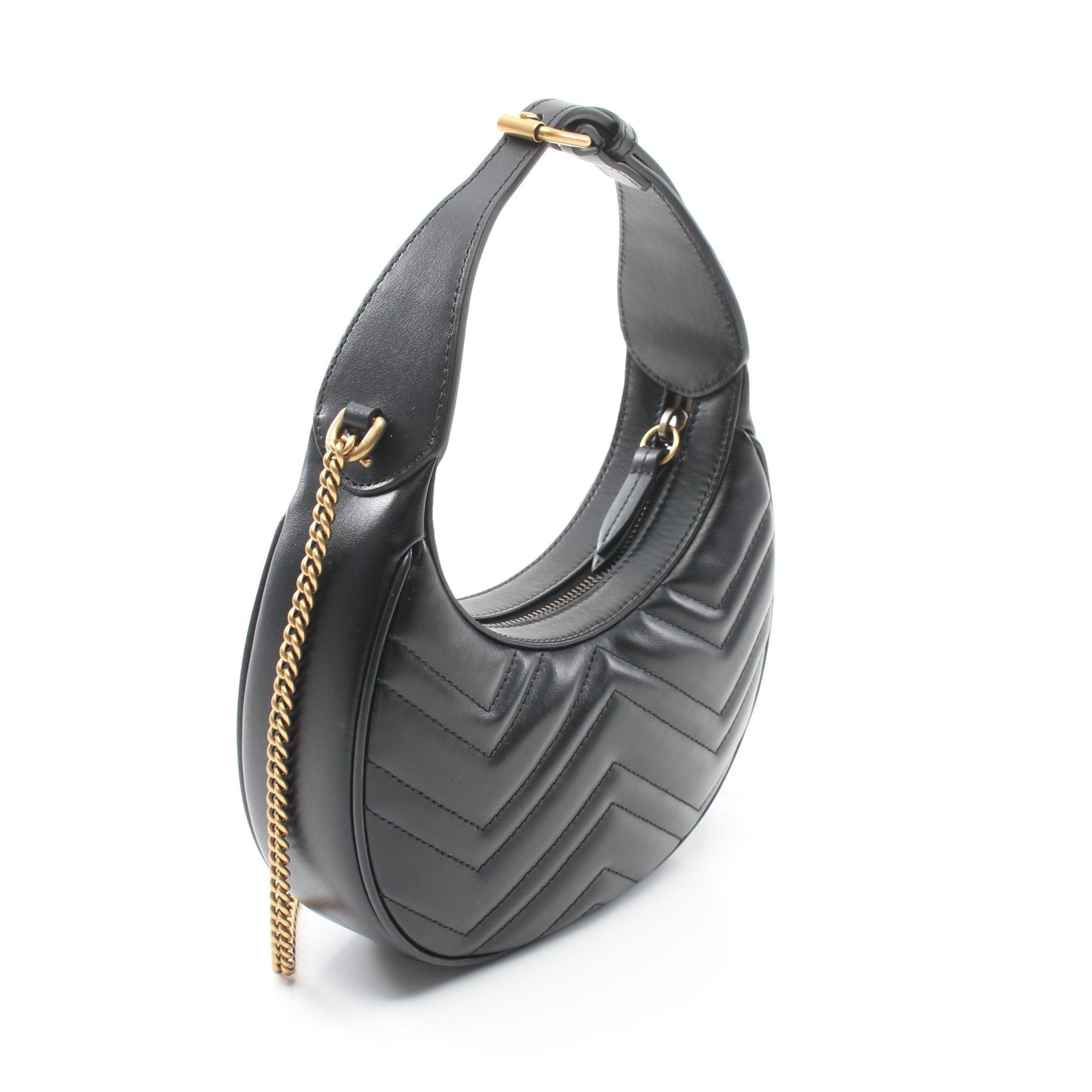 Gucci Gucci Gg Marmont Handbag Leather Black Size ONE SIZE - 2 Thumbnail