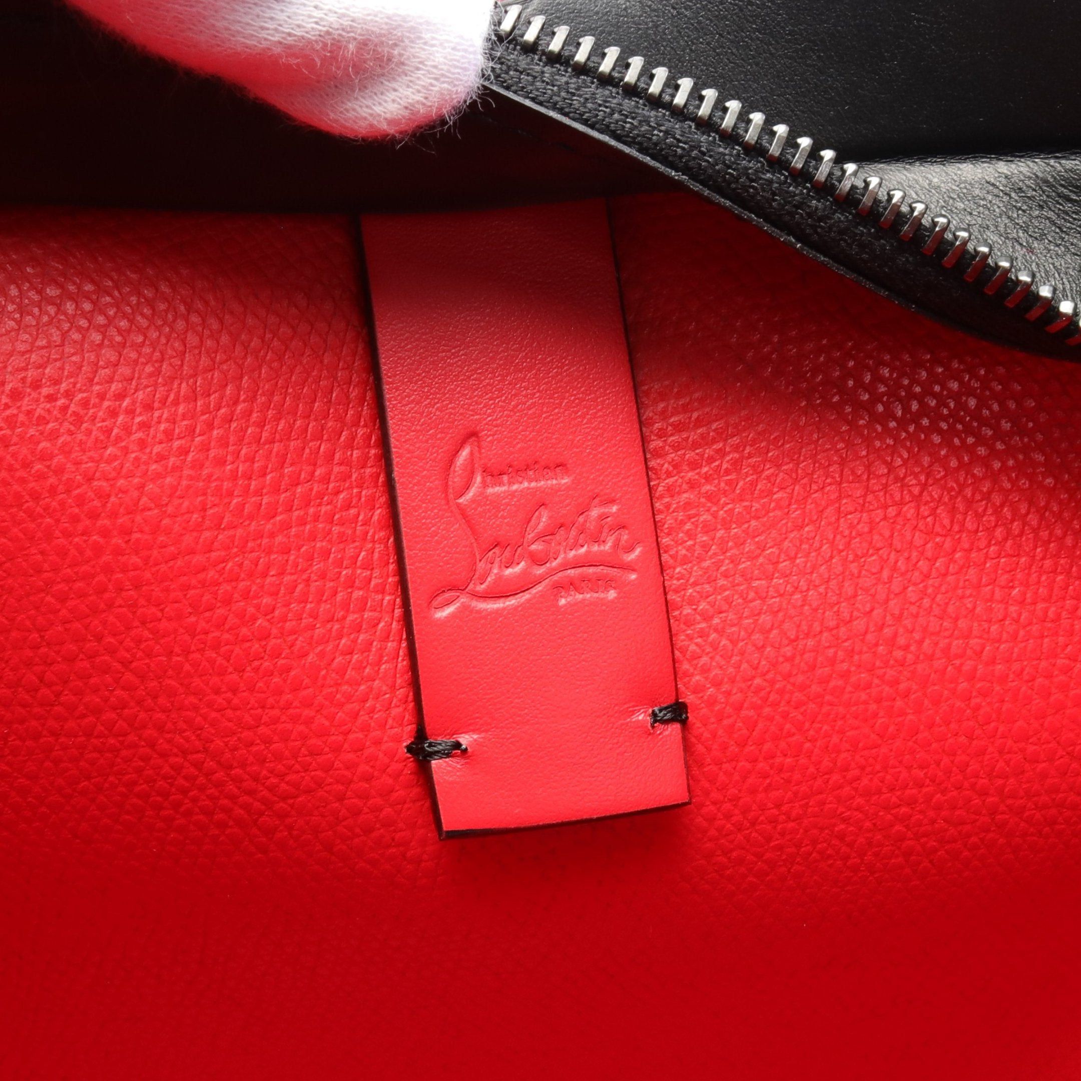 Christian Louboutin Christian Louboutin Cabata Shoulder Bag Tote Leather Black Spike Studs Size ONE SIZE - 4 Thumbnail
