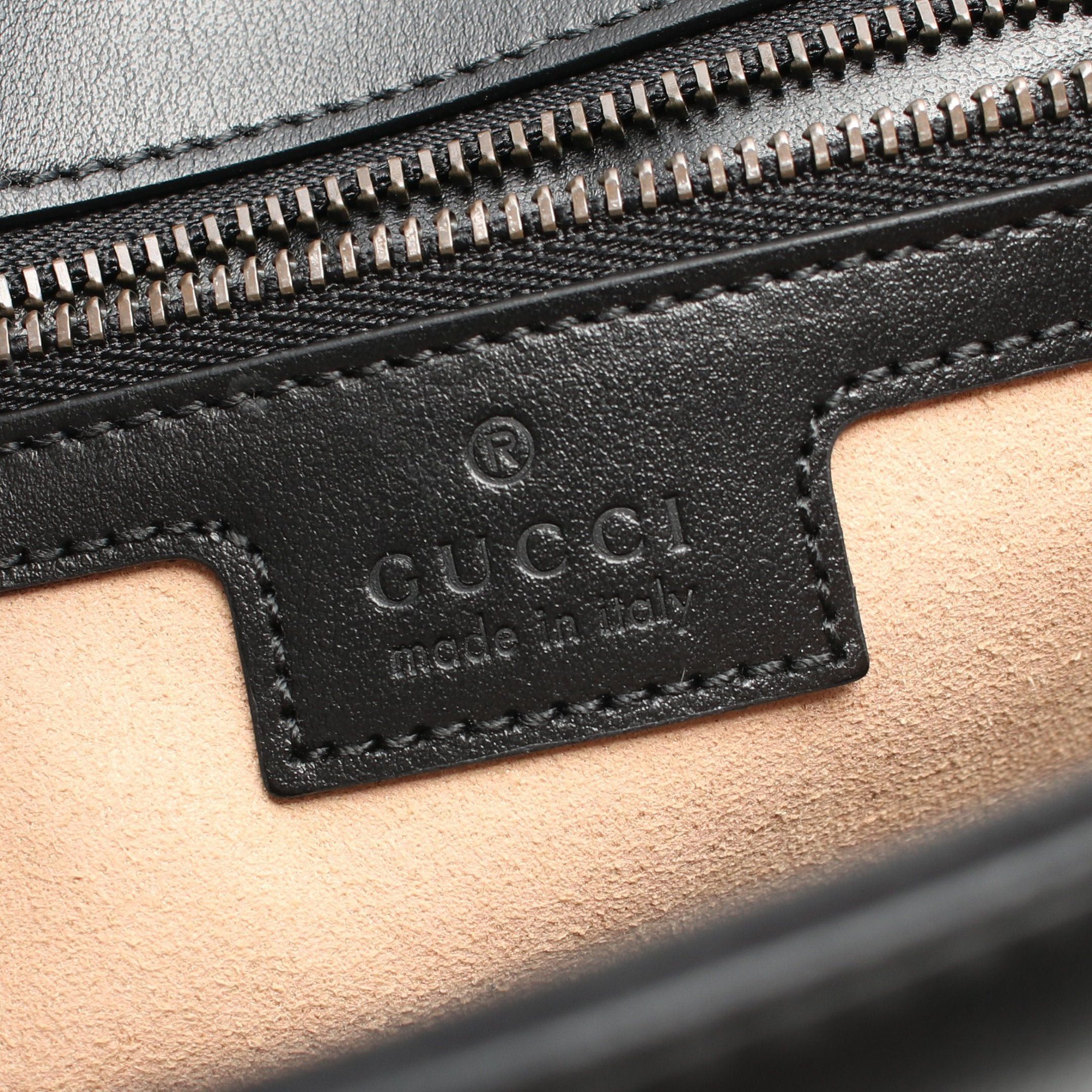 Gucci Gucci Gg Marmont Medium Chain Shoulder Bag Leather Black Size ONE SIZE - 4 Thumbnail