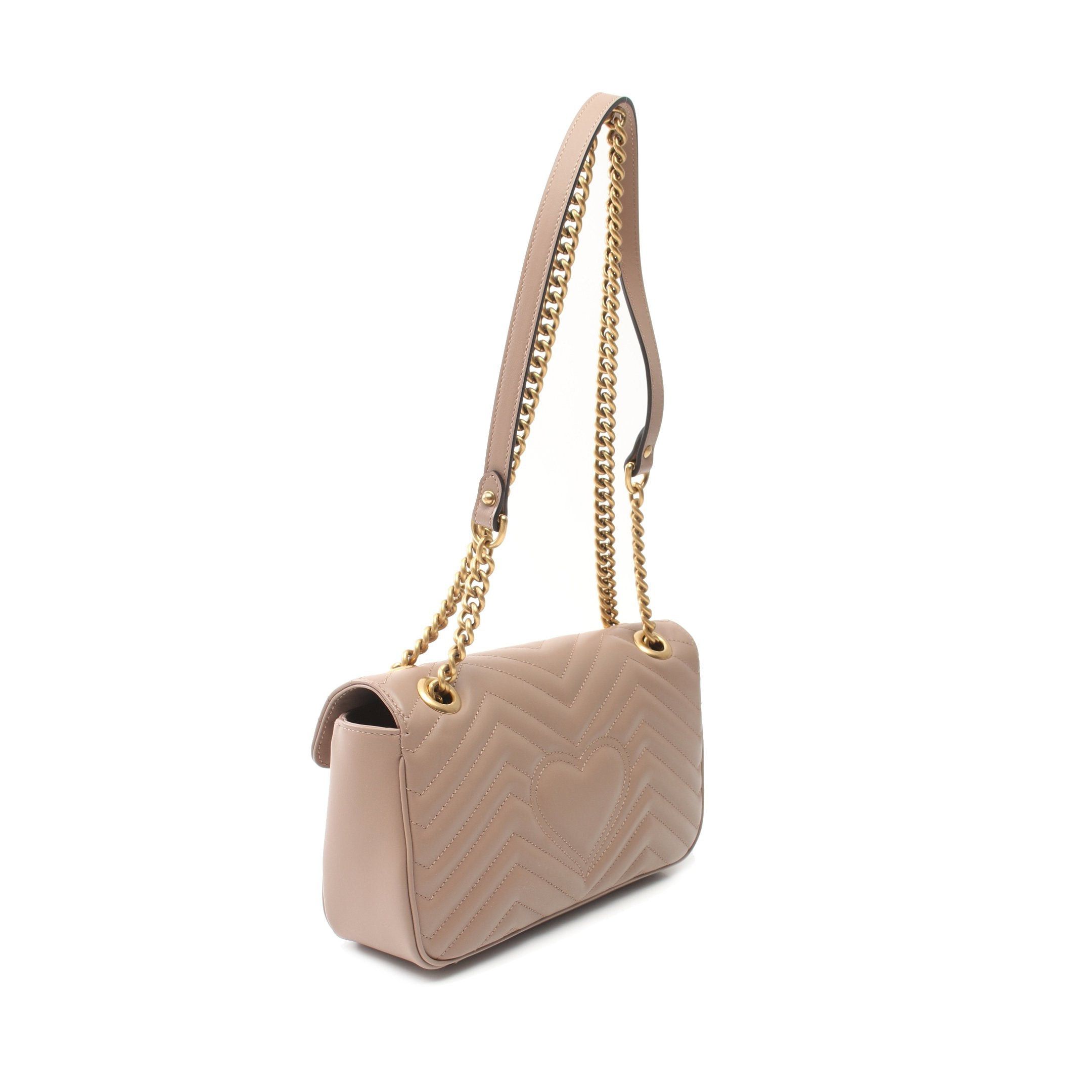 Gucci Gucci Gg Marmont Quilting Small Chain Shoulder Bag Leather Dusty Pink Size ONE SIZE - 2 Thumbnail