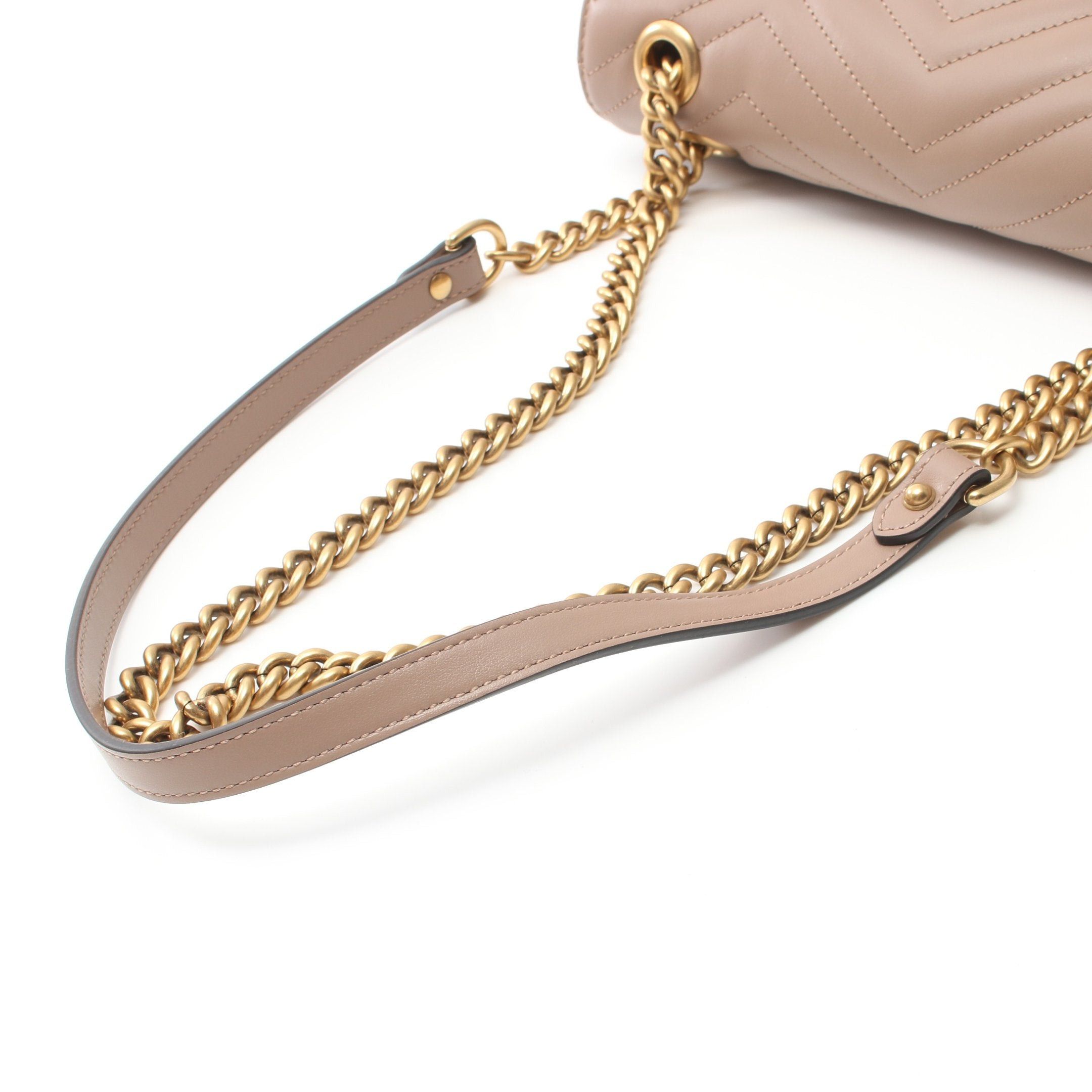 Gucci Gucci Gg Marmont Quilting Small Chain Shoulder Bag Leather Dusty Pink Size ONE SIZE - 5 Thumbnail