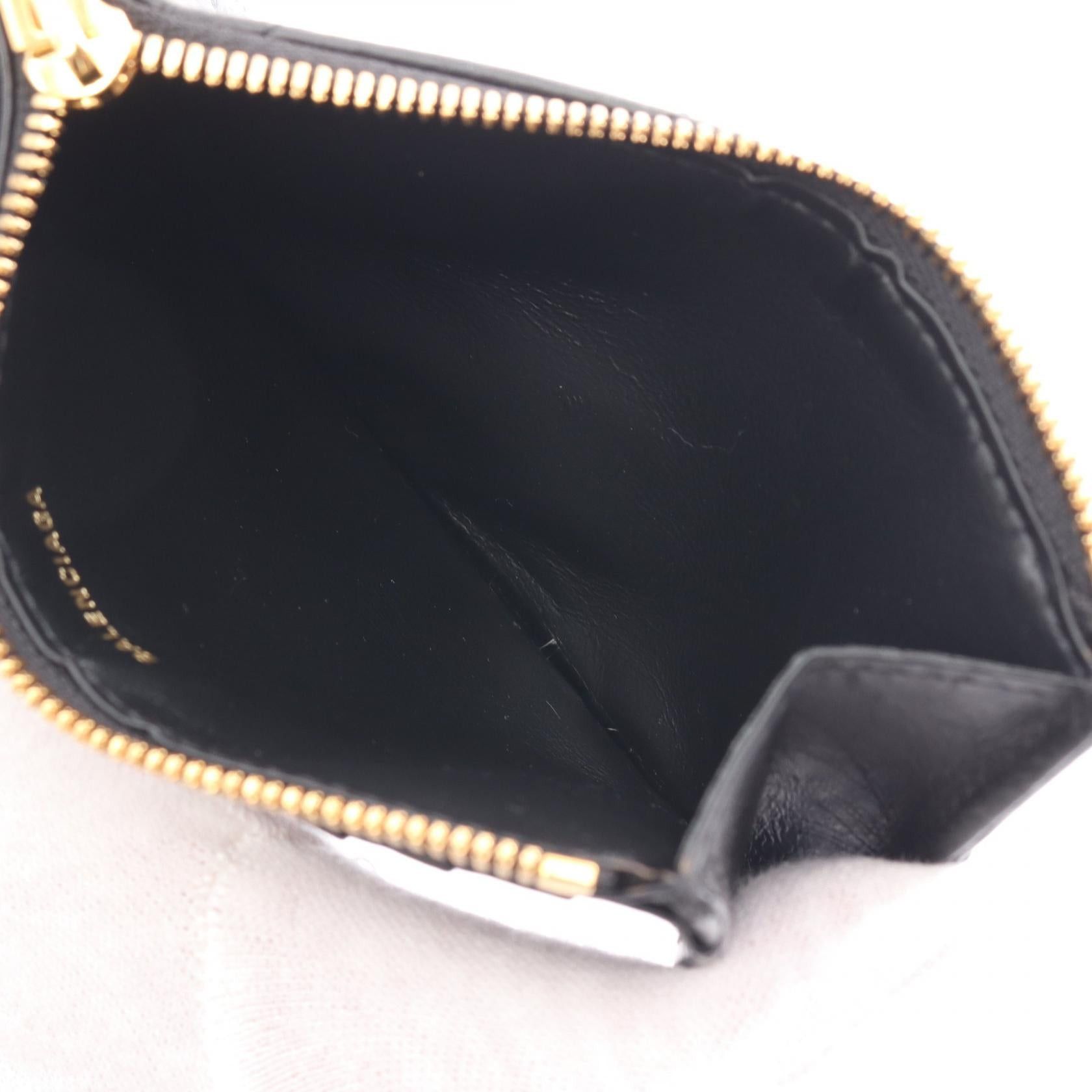 Balenciaga Balenciaga Crush Card Case Leather Black Size ONE SIZE - 3 Thumbnail