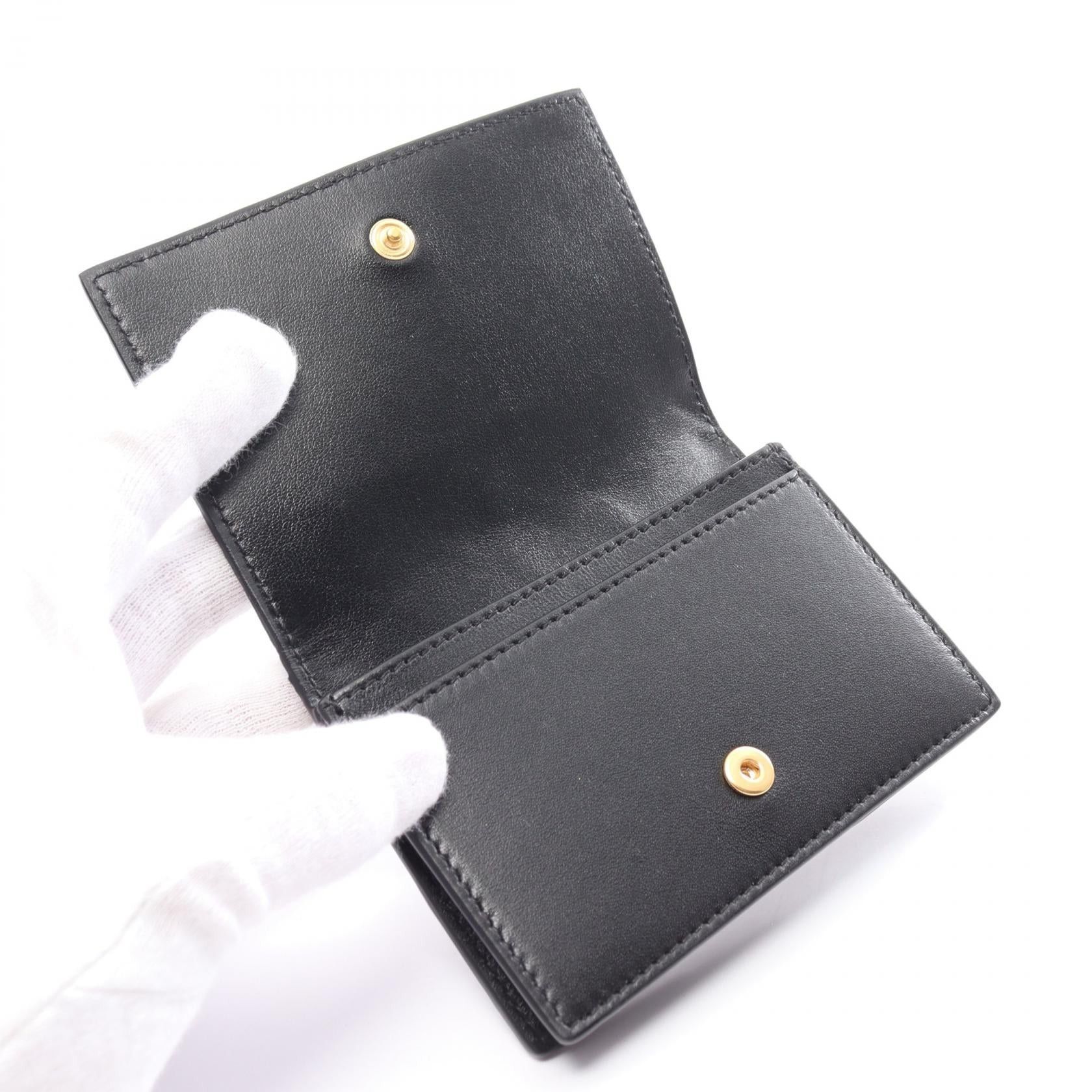 Bottega Veneta Bottega Veneta Intrecciato Card Case Leather Black Size ONE SIZE - 5 Thumbnail