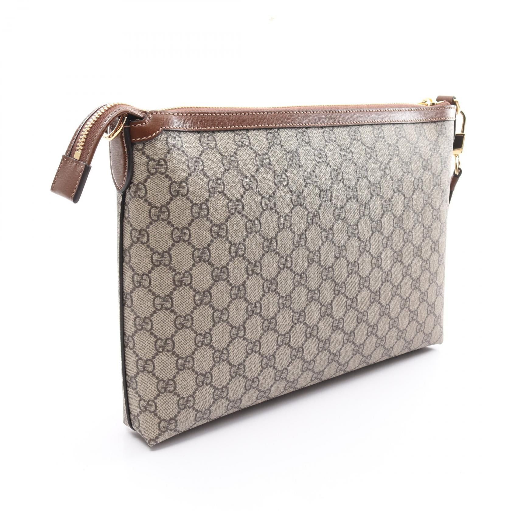 Gucci Gucci Interlocking G Gg Supreme Shoulder Bag Coated Canvas Leather Beige Brown Size ONE SIZE - 2 Thumbnail
