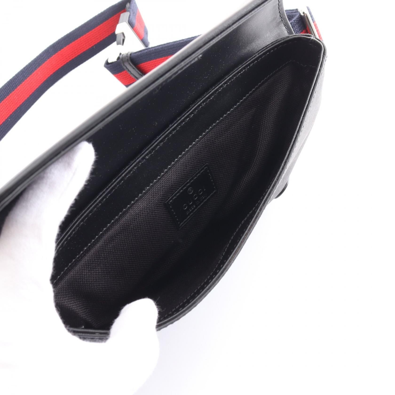 Gucci Gucci Gg Supreme Belt Bag Body Coated Canvas Leather Black Gray Size ONE SIZE - 3 Thumbnail