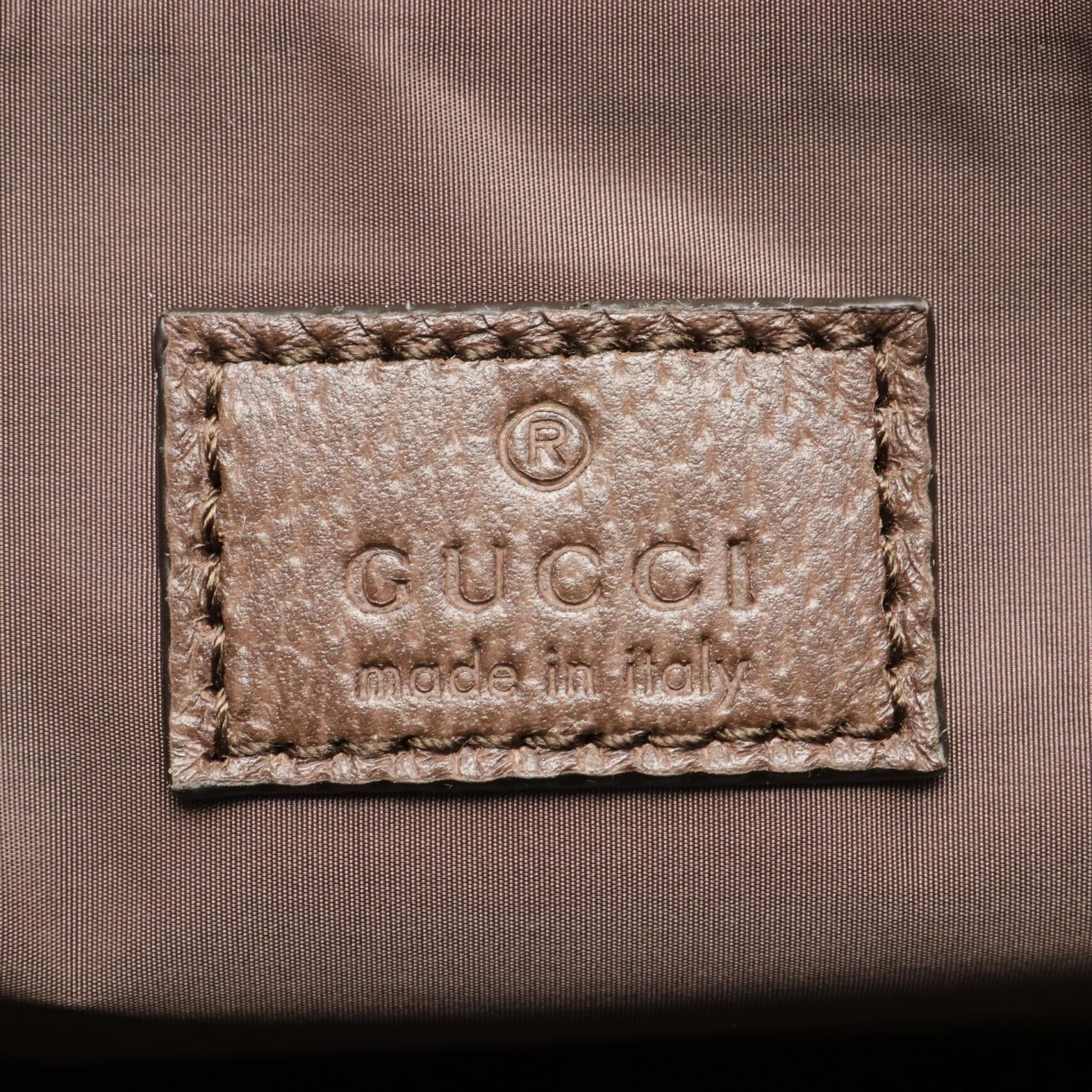 Gucci Gucci Large Duffel Bag Gg Supreme Sherry Line Boston Coated Canvas Leather Beige Brown Multicolor Size ONE SIZE - 4 Thumbnail