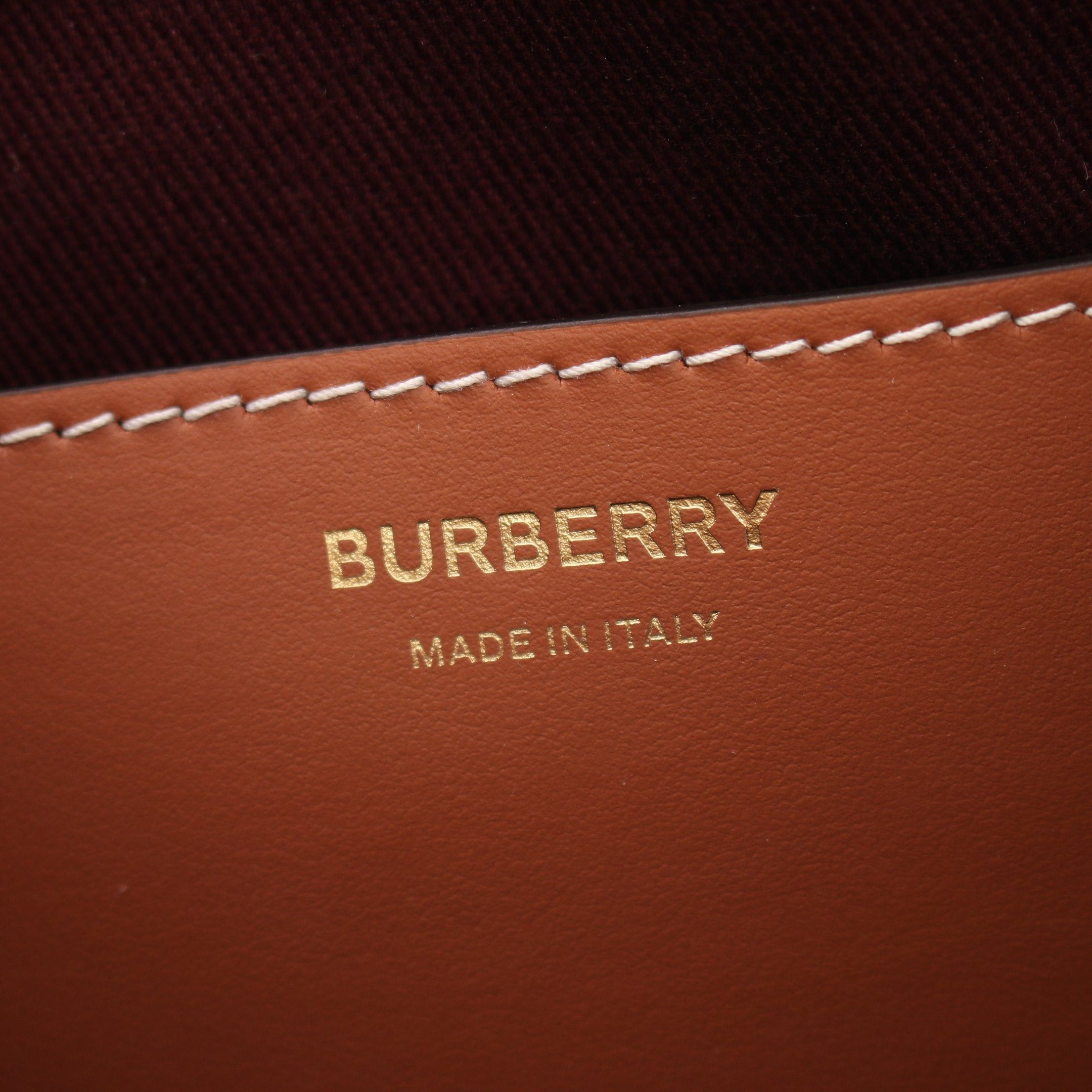 Burberry Burberry Small Tb Bucket Check Handbag Leather Beige Multicolor Size ONE SIZE - 4 Thumbnail
