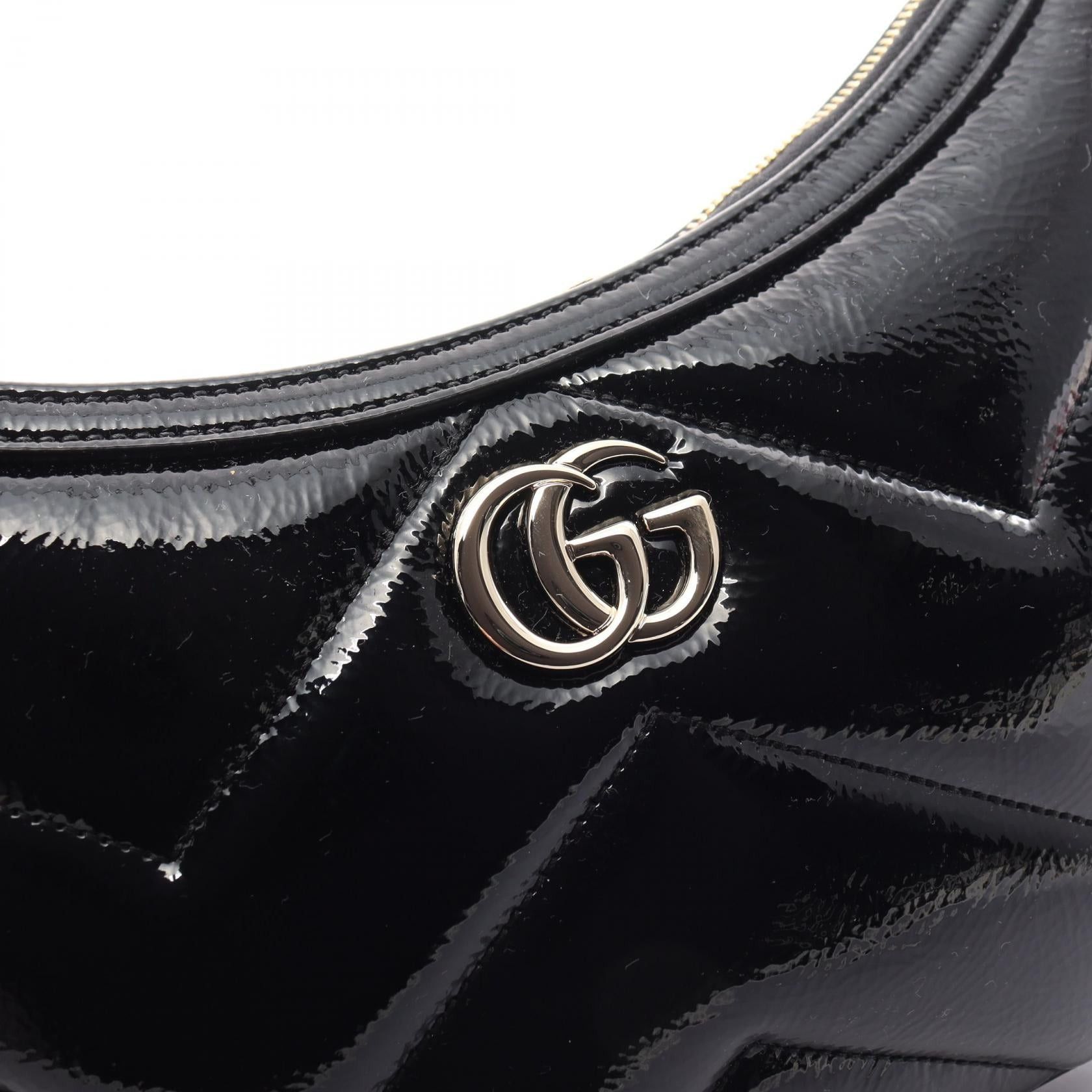 Gucci Gucci Gg Marmont Small Shoulder Bag Patent Leather Black Size ONE SIZE - 5 Thumbnail