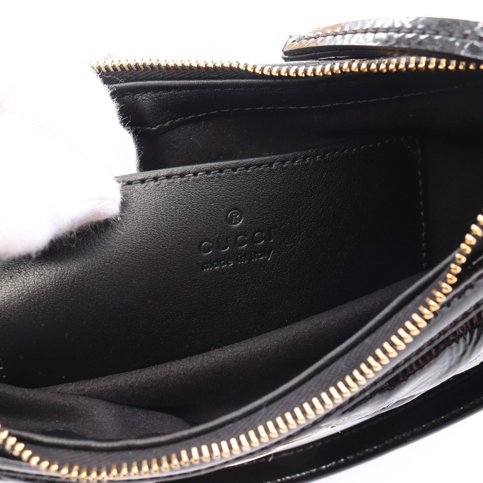 Gucci Gucci Gg Marmont Small Shoulder Bag Patent Leather Black Size ONE SIZE - 4 Thumbnail