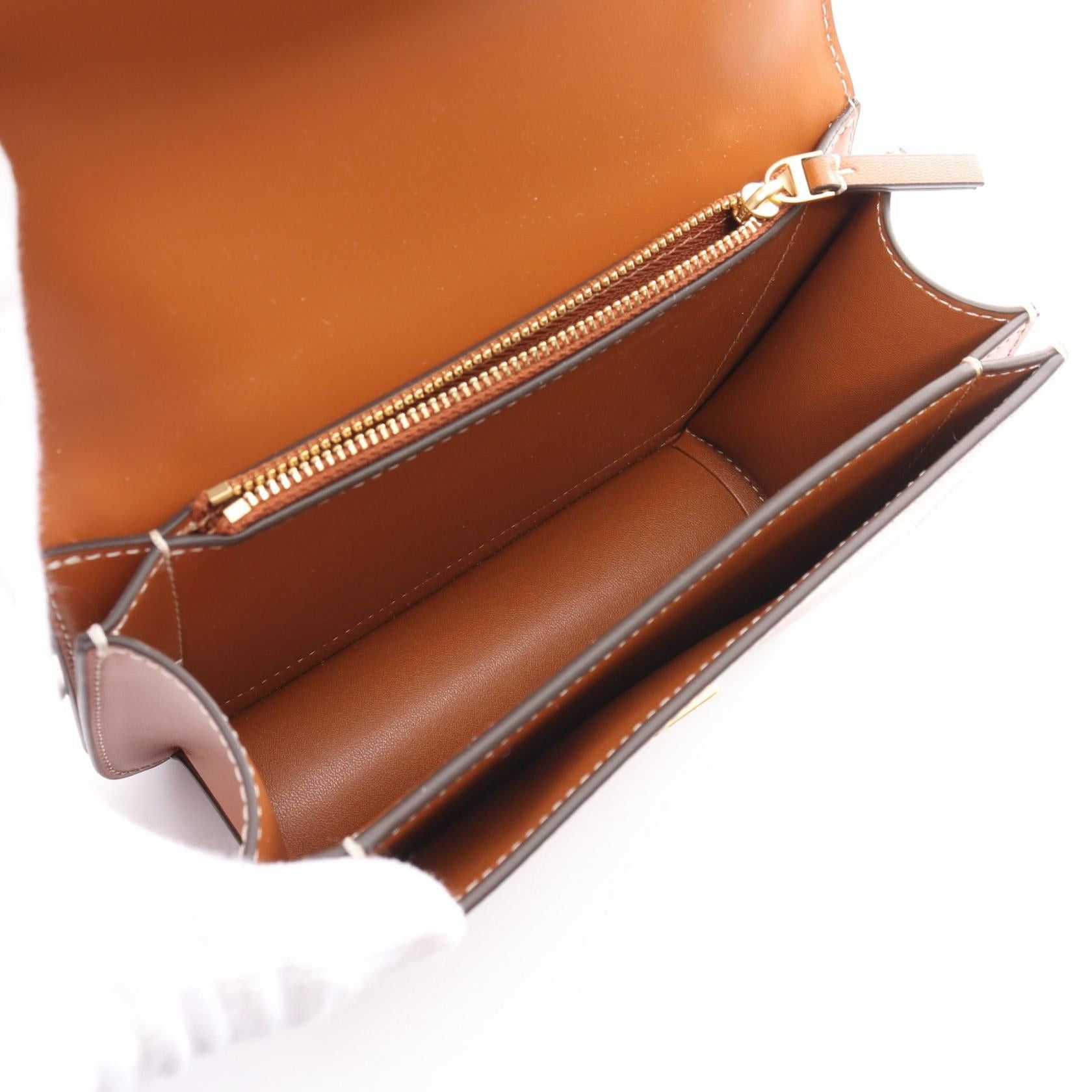 Tory Burch Tory Burch Eleanor Shoulder Bag Leather Brown Size ONE SIZE - 3 Thumbnail
