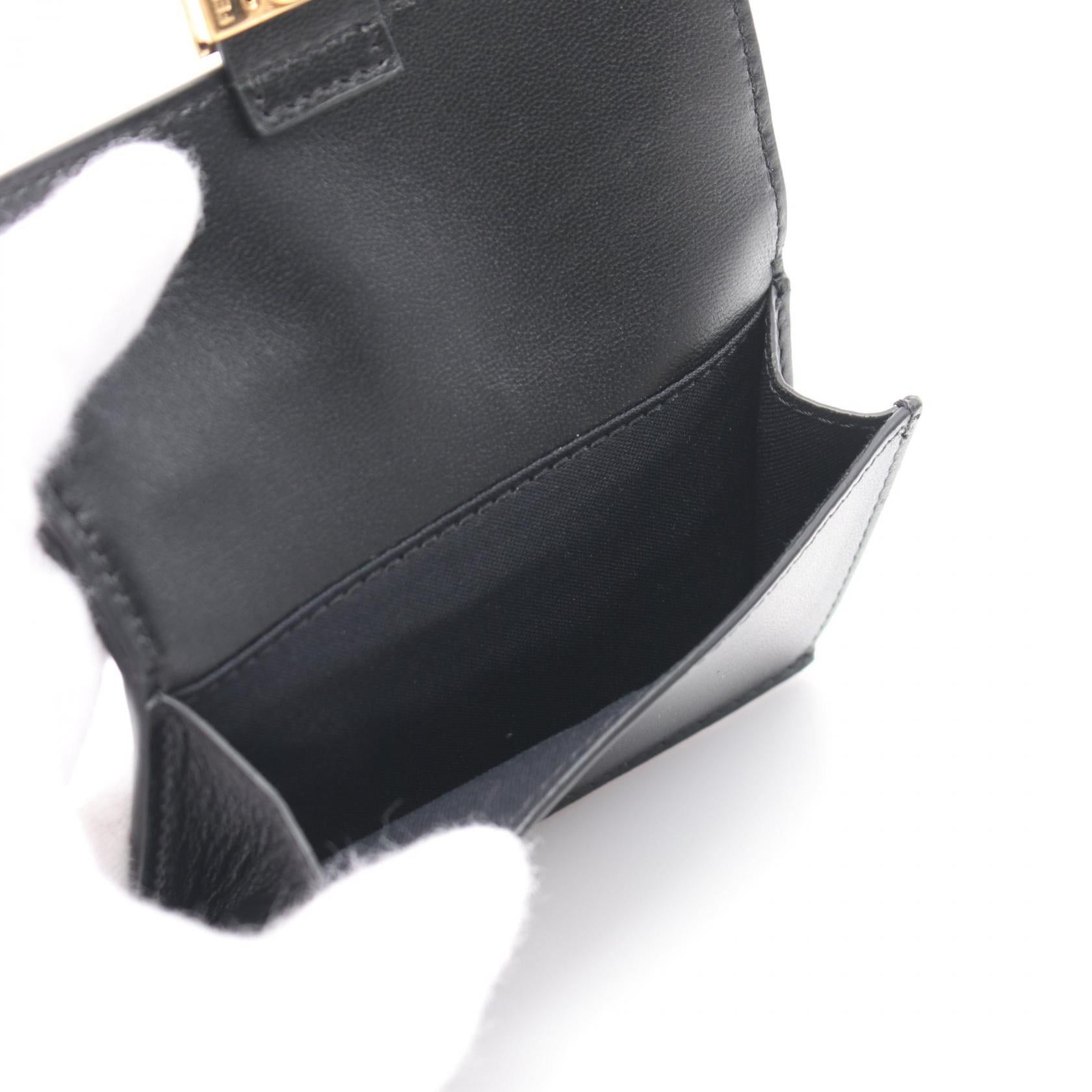 Fendi Fendi Baguette Card Case Leather Black Size ONE SIZE - 4 Thumbnail