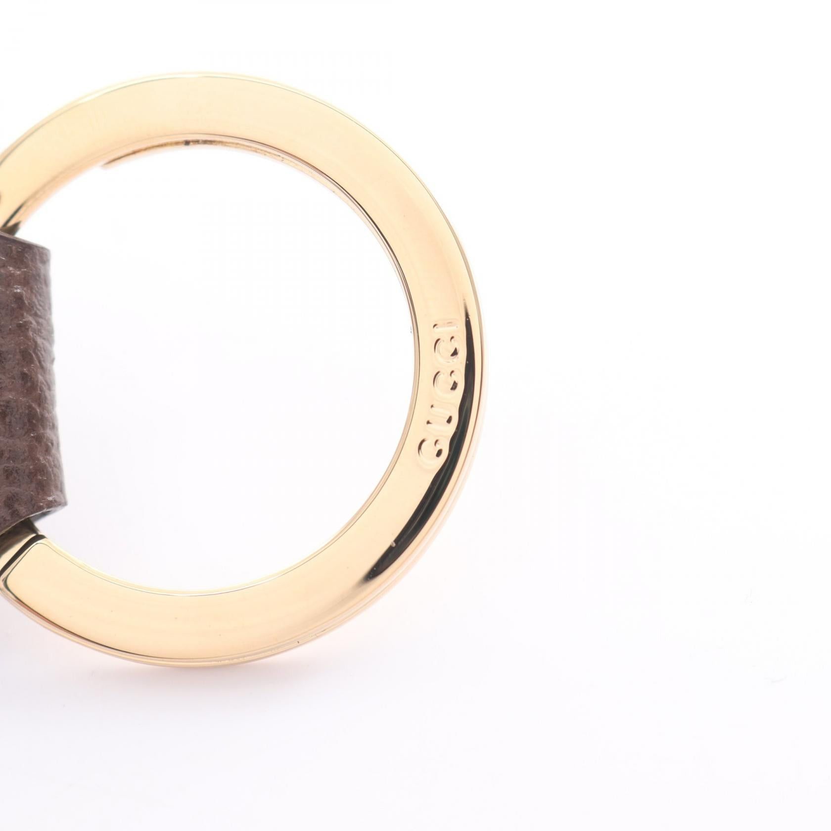 Gucci Gucci Ophidia Sherry Line Key Ring Leather Canvas Brown Multicolor Size ONE SIZE - 3 Thumbnail