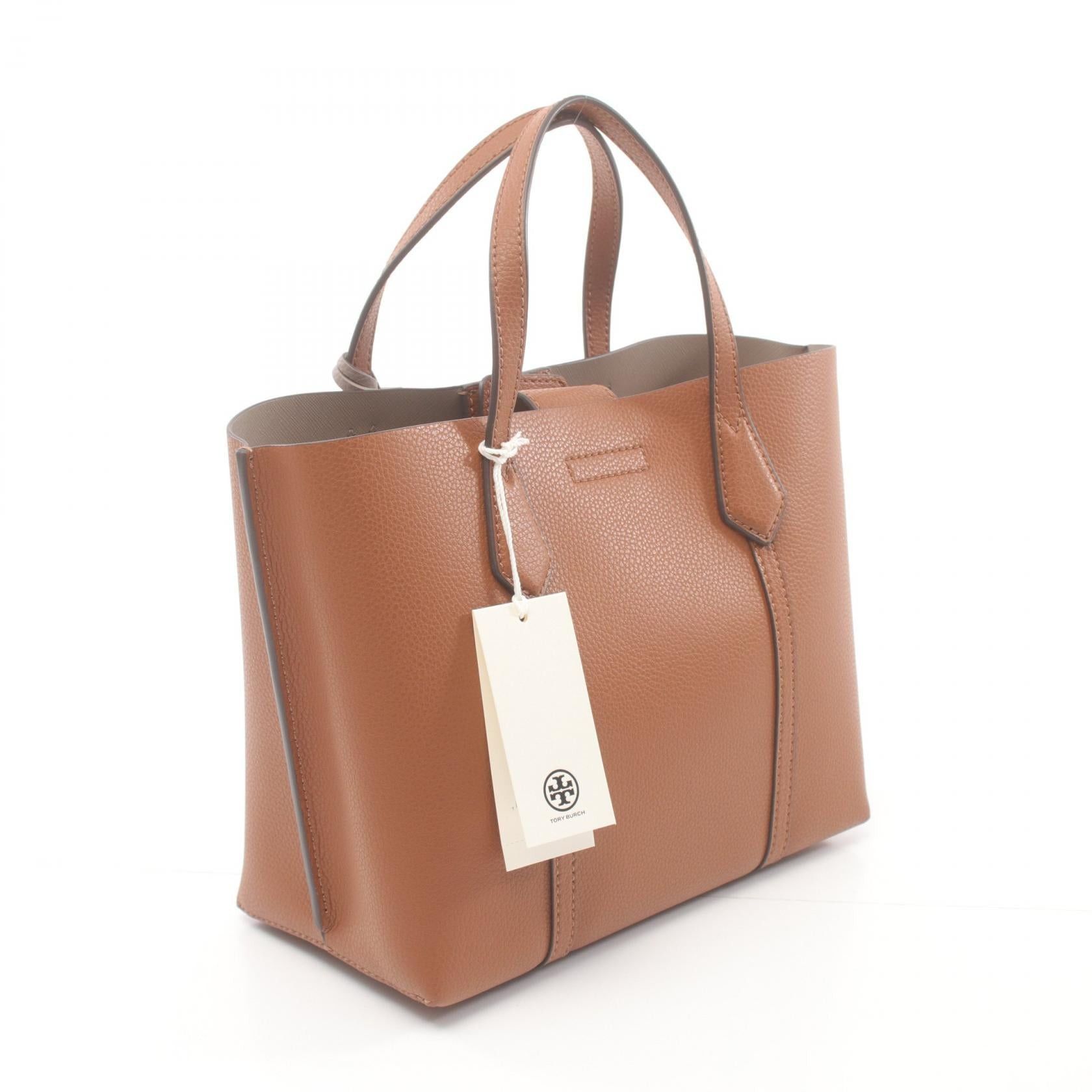 Tory Burch Tory Burch Perry Small Triple Compartment Handbag Leather Brown Size ONE SIZE - 2 Thumbnail