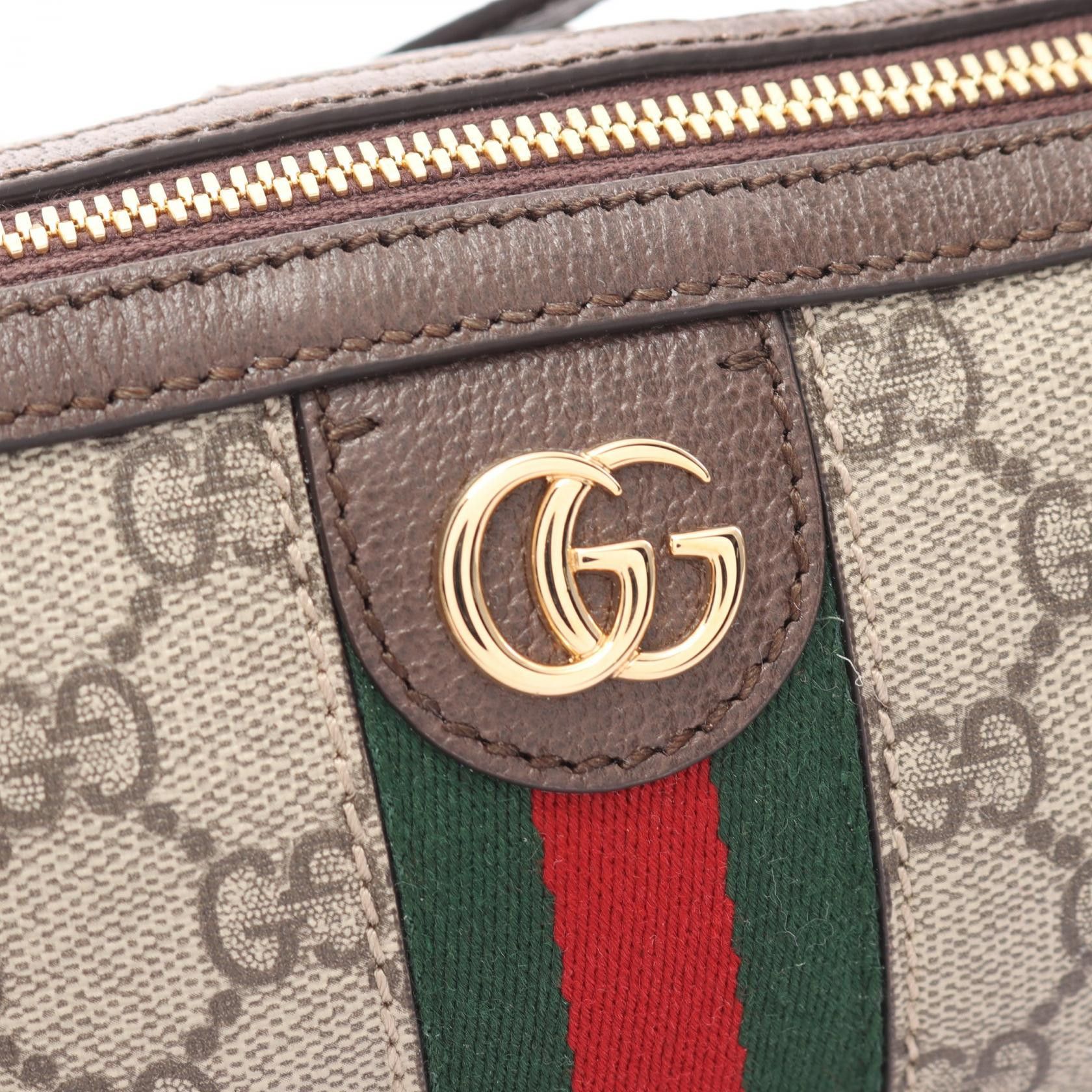Gucci Gucci Ophidia Gg Supreme Mini Shoulder Bag Coated Canvas Leather Beige Brown Multicolor Size ONE SIZE - 5 Thumbnail
