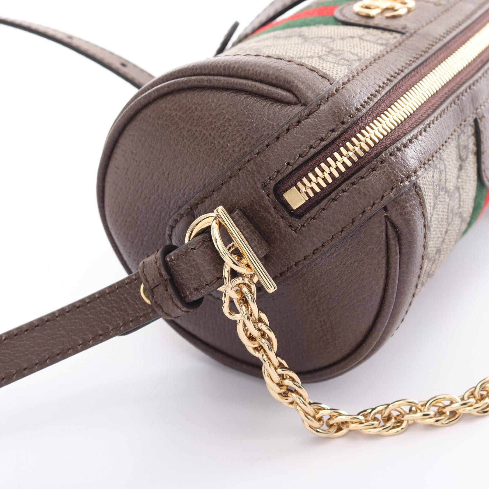 Gucci Gucci Ophidia Gg Supreme Mini Shoulder Bag Coated Canvas Leather Beige Brown Multicolor Size ONE SIZE - 6 Thumbnail