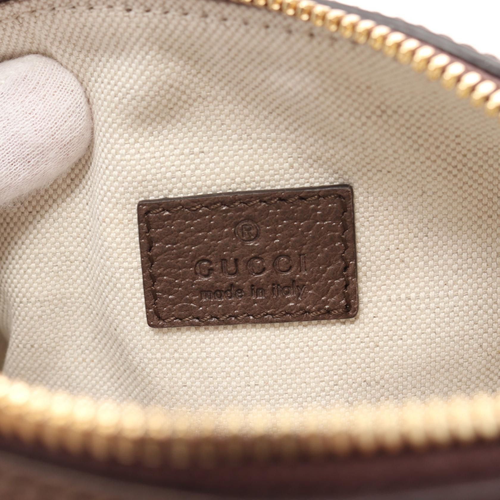Gucci Gucci Ophidia Gg Supreme Mini Shoulder Bag Coated Canvas Leather Beige Brown Multicolor Size ONE SIZE - 4 Thumbnail