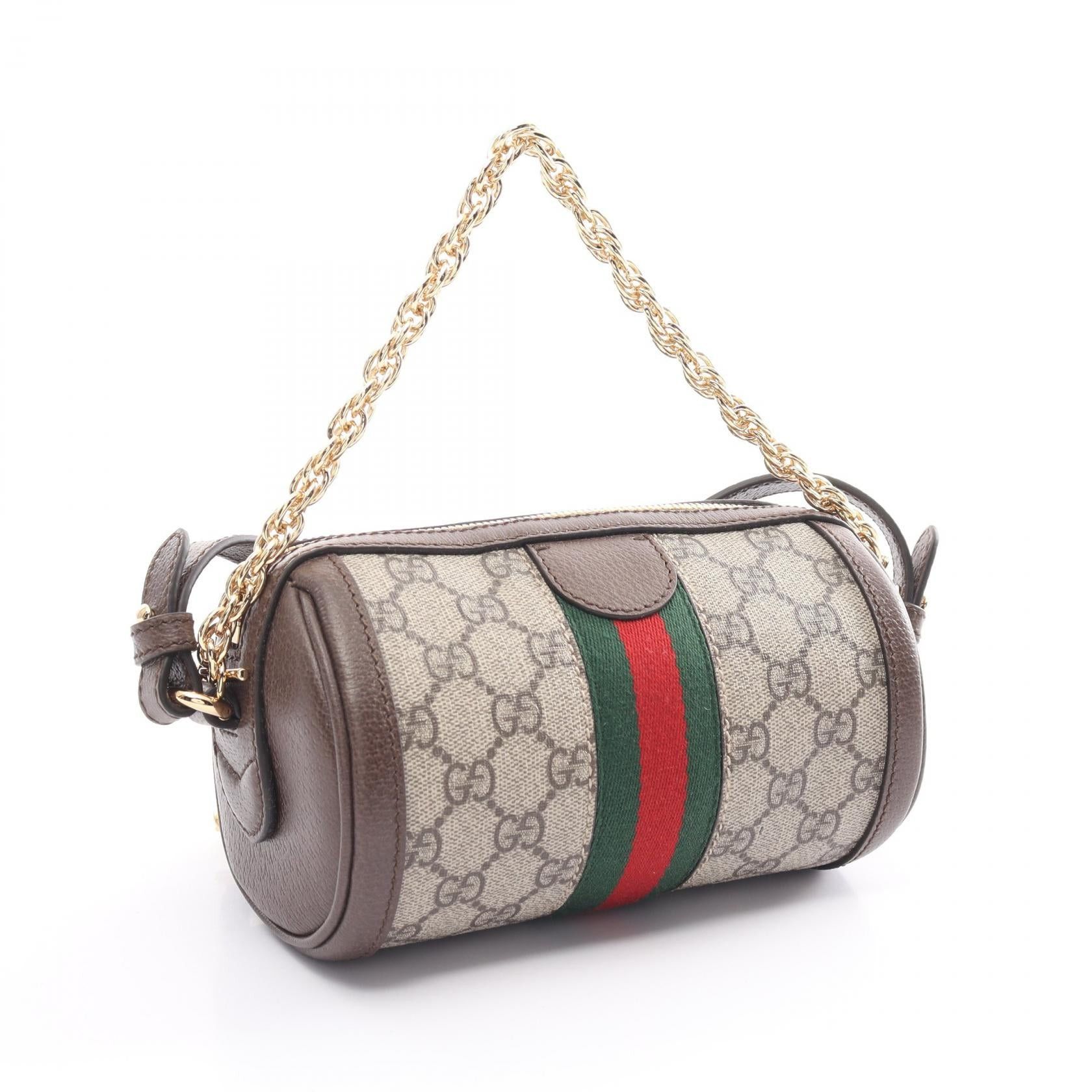 Gucci Gucci Ophidia Gg Supreme Mini Shoulder Bag Coated Canvas Leather Beige Brown Multicolor Size ONE SIZE - 2 Thumbnail