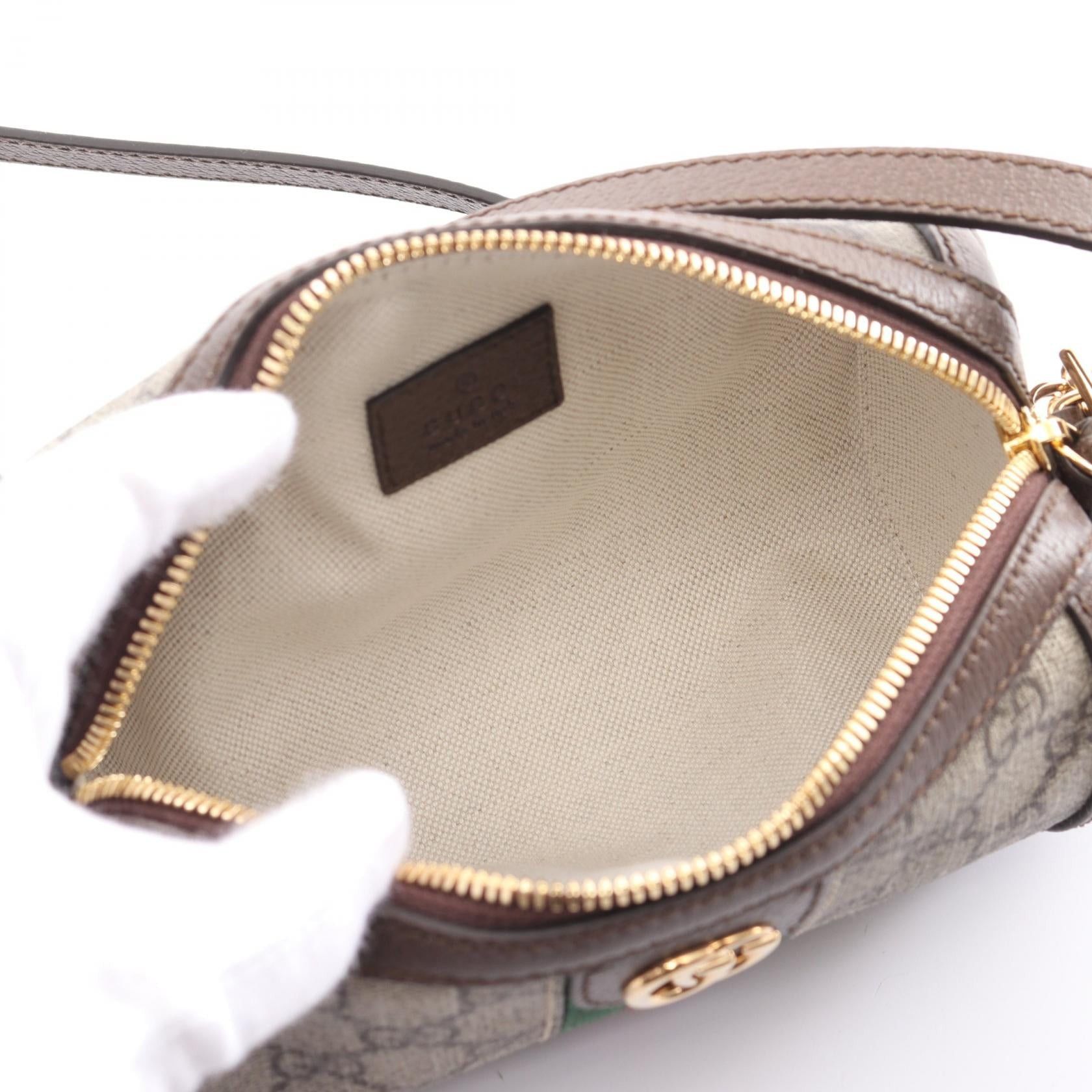 Gucci Gucci Ophidia Gg Supreme Mini Shoulder Bag Coated Canvas Leather Beige Brown Multicolor Size ONE SIZE - 3 Thumbnail