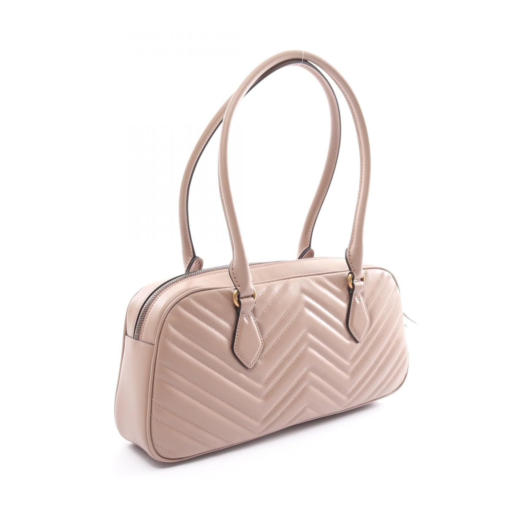 Gucci Gucci Gg Marmont Medium Top Handle Bag Handbag Tote Leather Pink Size ONE SIZE - 2 Thumbnail
