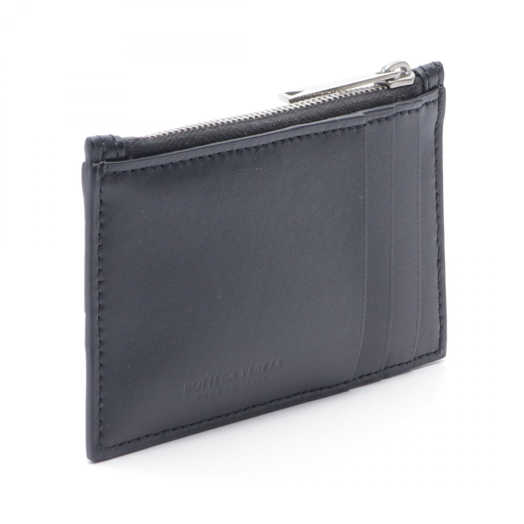 Bottega Veneta Bottega Veneta Cassette Fastener Card Case Leather Black Size ONE SIZE - 2 Thumbnail