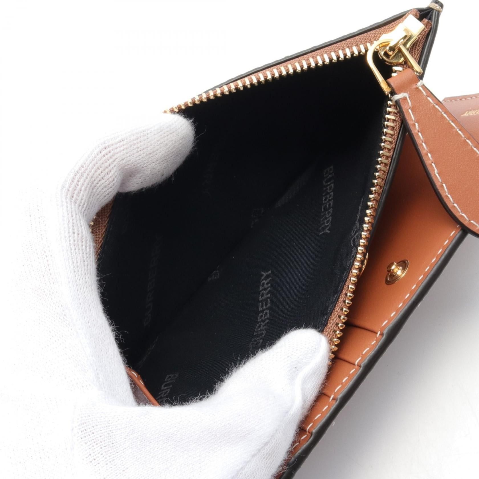 Burberry Burberry Bifold Bi-Fold Long Wallet Coated Canvas Beige Multicolor Size ONE SIZE - 6 Thumbnail