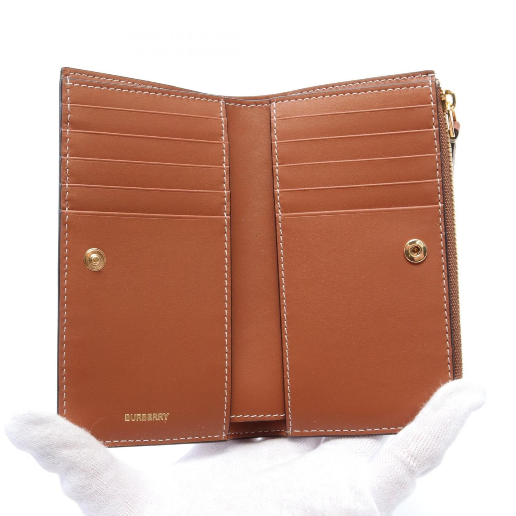 Burberry Burberry Bifold Bi-Fold Long Wallet Coated Canvas Beige Multicolor Size ONE SIZE - 3 Thumbnail