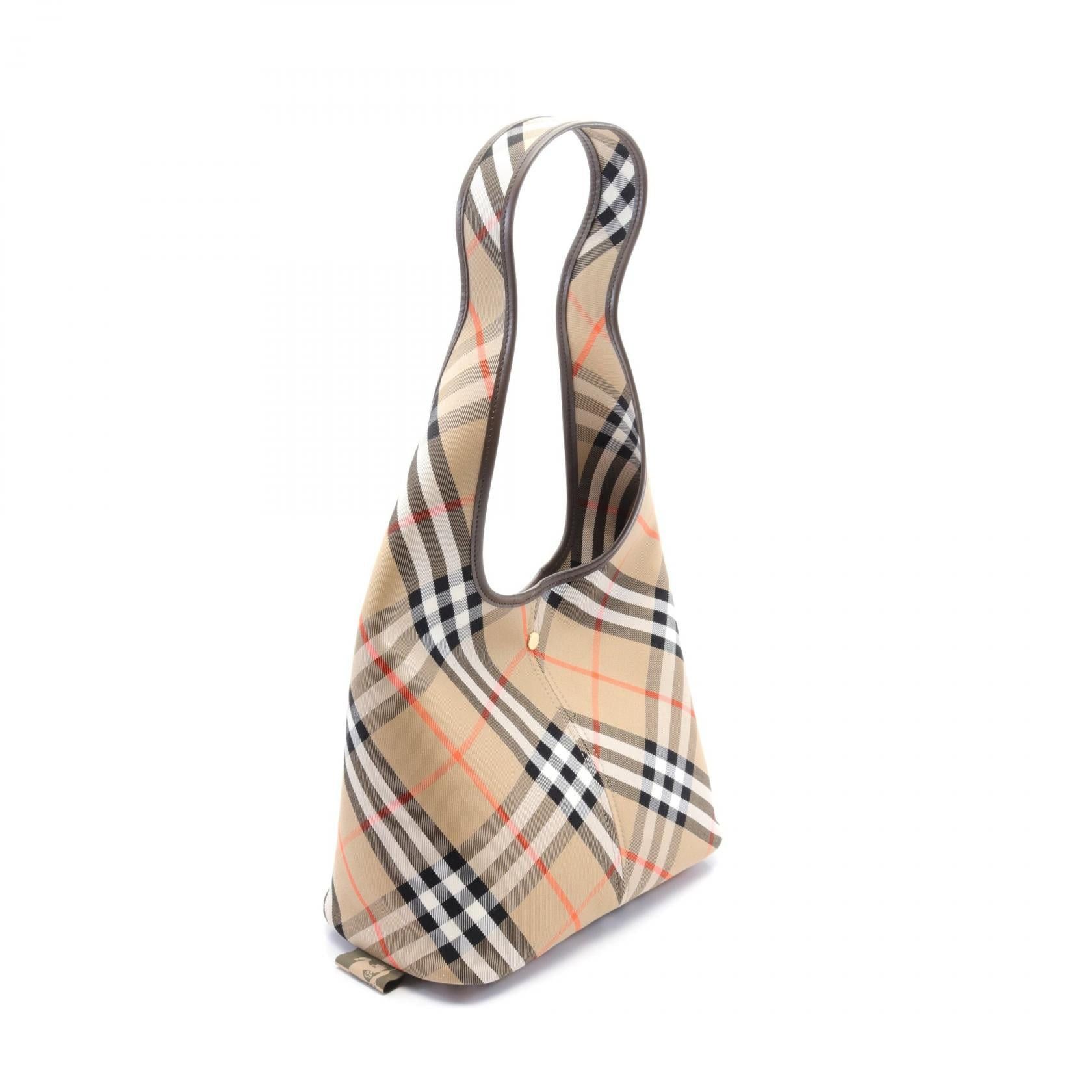 Burberry Burberry Shoulder Bag Canvas Leather Beige Brown Multicolor Size ONE SIZE - 2 Thumbnail