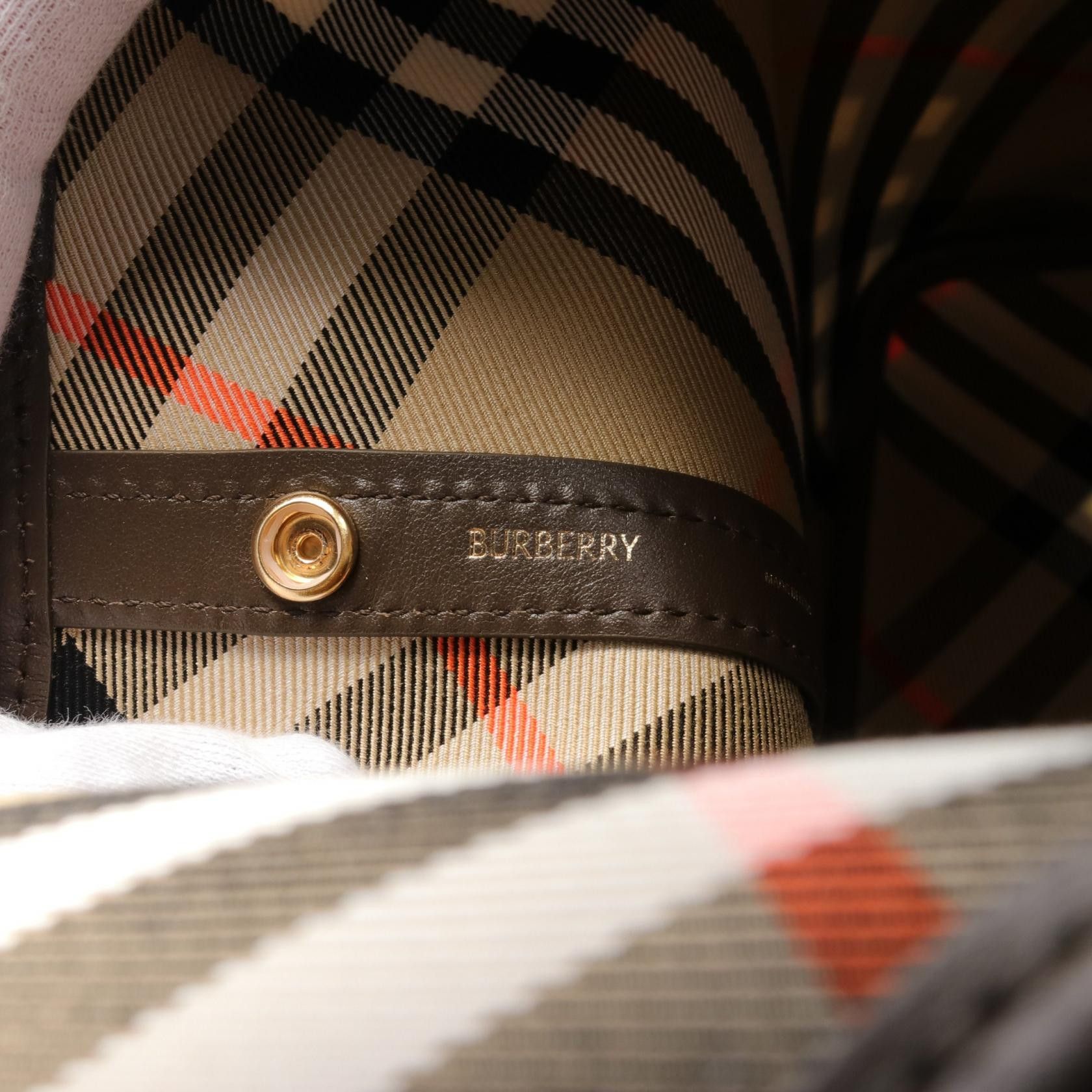 Burberry Burberry Shoulder Bag Canvas Leather Beige Brown Multicolor Size ONE SIZE - 4 Thumbnail