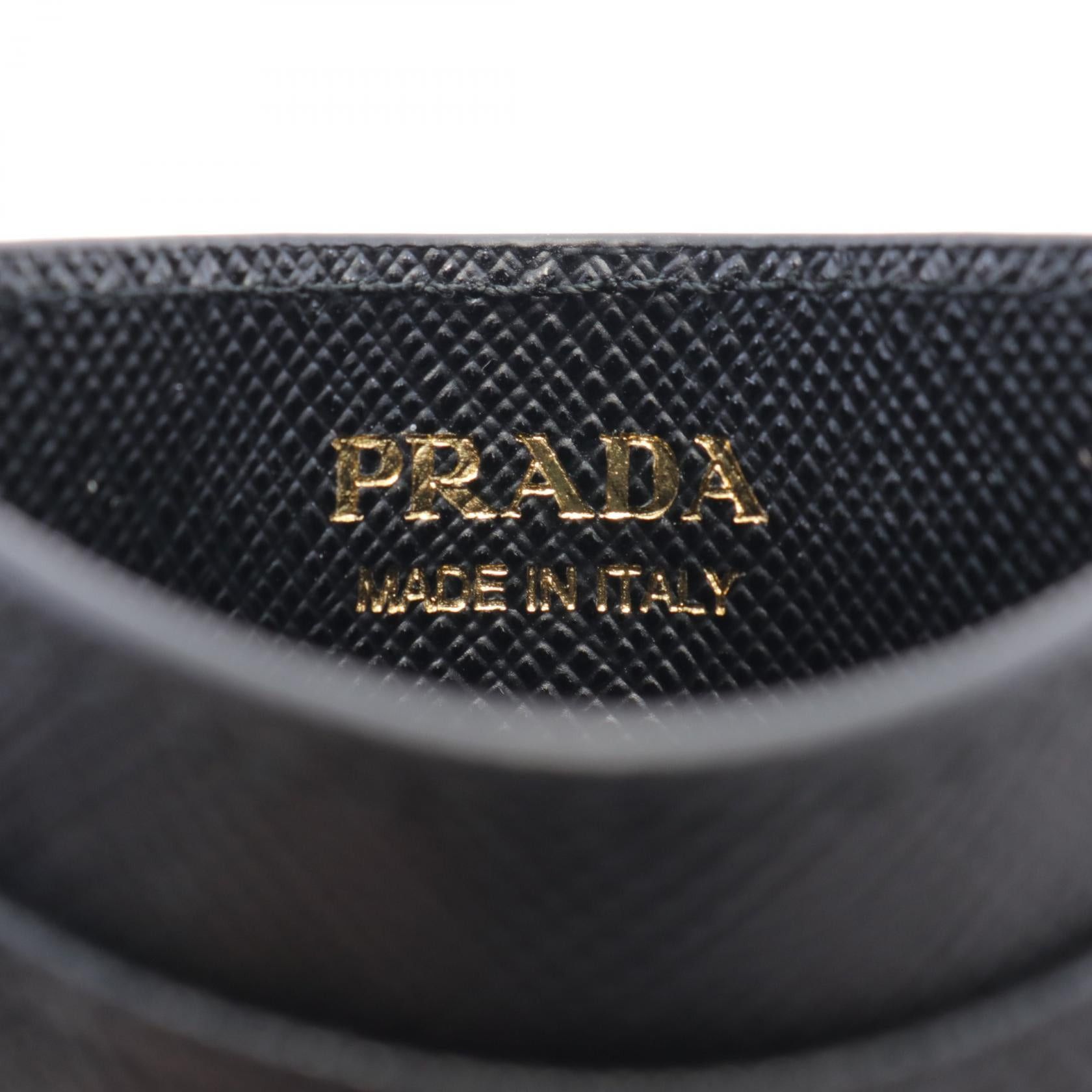 Prada Prada Saffiano Print Card Case Leather Black Size ONE SIZE - 4 Thumbnail