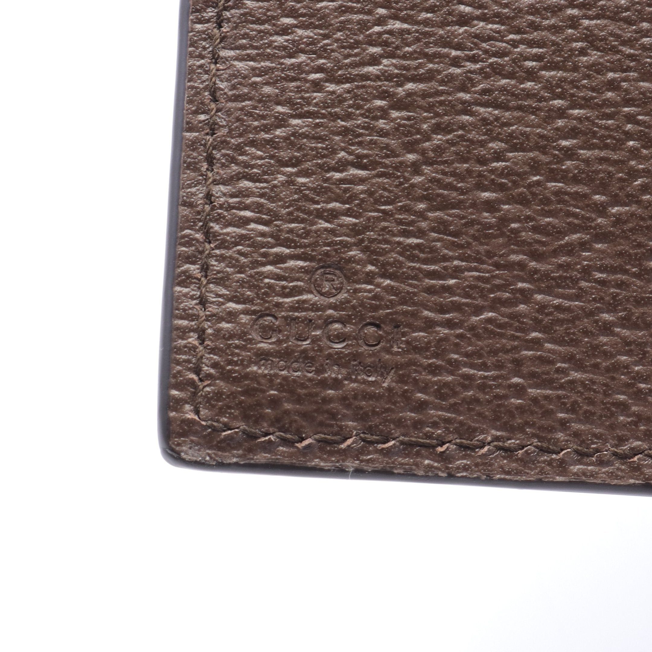 Gucci Gucci Ophidia Gg Supreme French Flap Wallet Sherry Line Double Hook Leather Beige Brown Multicolor Size ONE SIZE - 4 Thumbnail