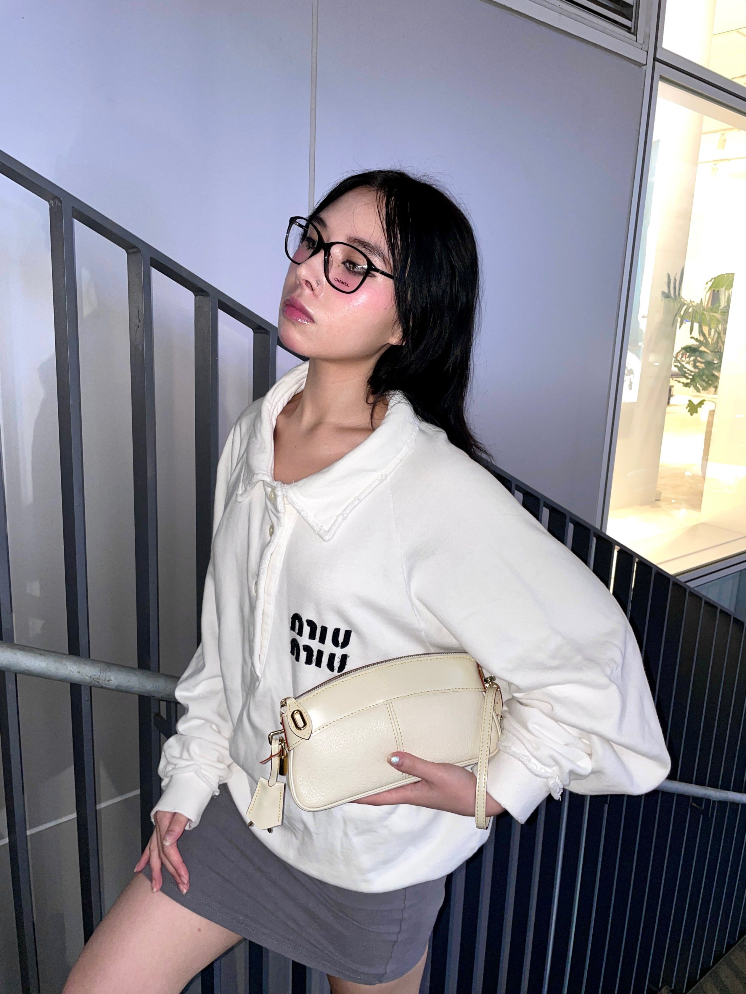 Louis Vuitton Louis Vuitton Shalian Leather Clutch Bag White Ghw Size ONE SIZE - 3 Thumbnail