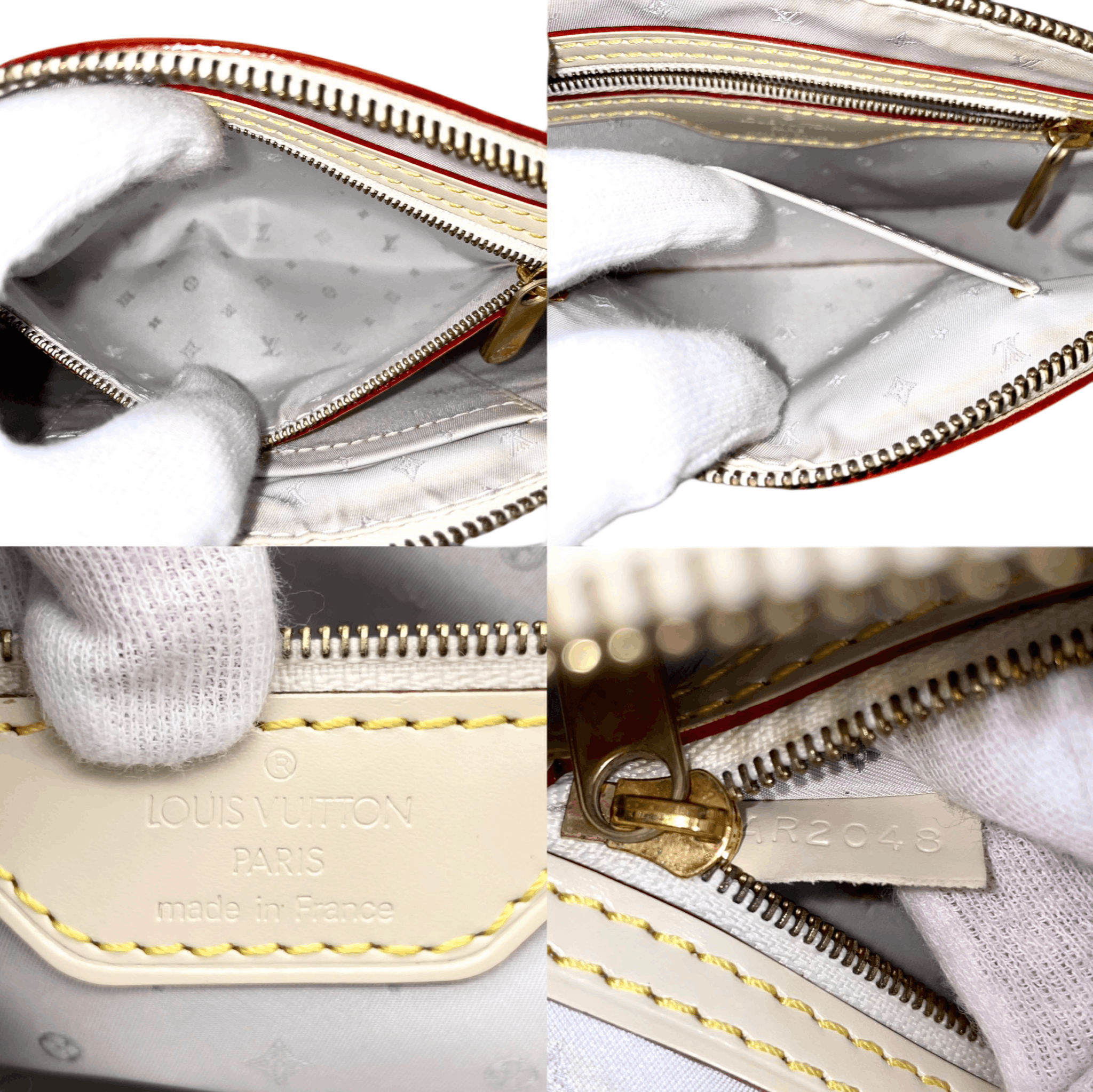 Louis Vuitton Louis Vuitton Shalian Leather Clutch Bag White Ghw Size ONE SIZE - 13 Thumbnail